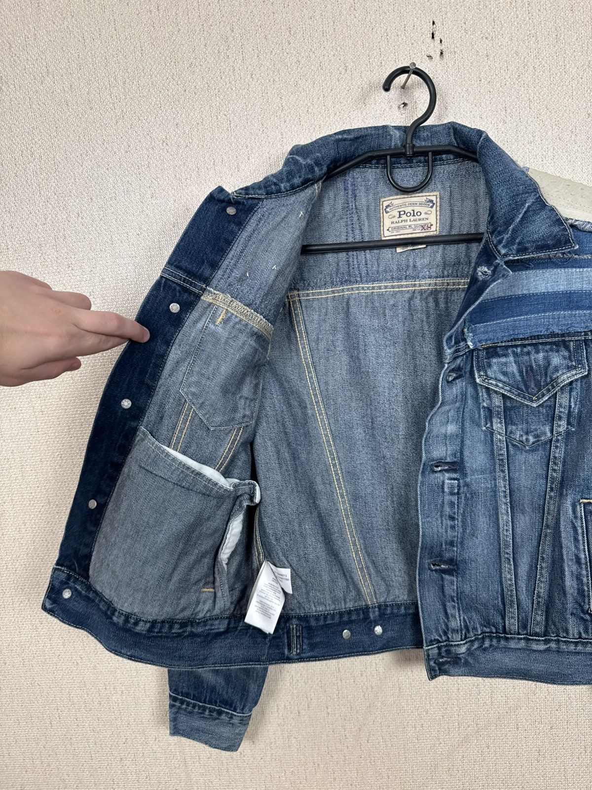 Polo Ralph Lauren Polo Ralph Lauren Patchwork Denim Trucker Jacket Sz XS Size XS / US 0-2 / IT 36-38 - 17 Thumbnail