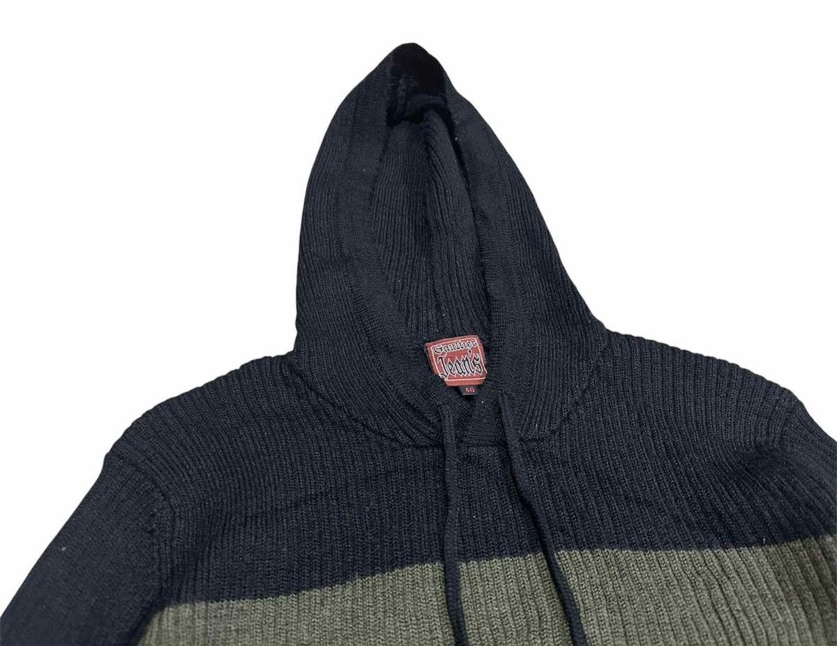 Designer × Gaultier Homme Objet × Jean Paul Gaultier 🔥Rare Vintage Jean Paul Gautier Ribbed Knit Hoodie Pullover Size US S / EU 44-46 / 1 - 4 Thumbnail