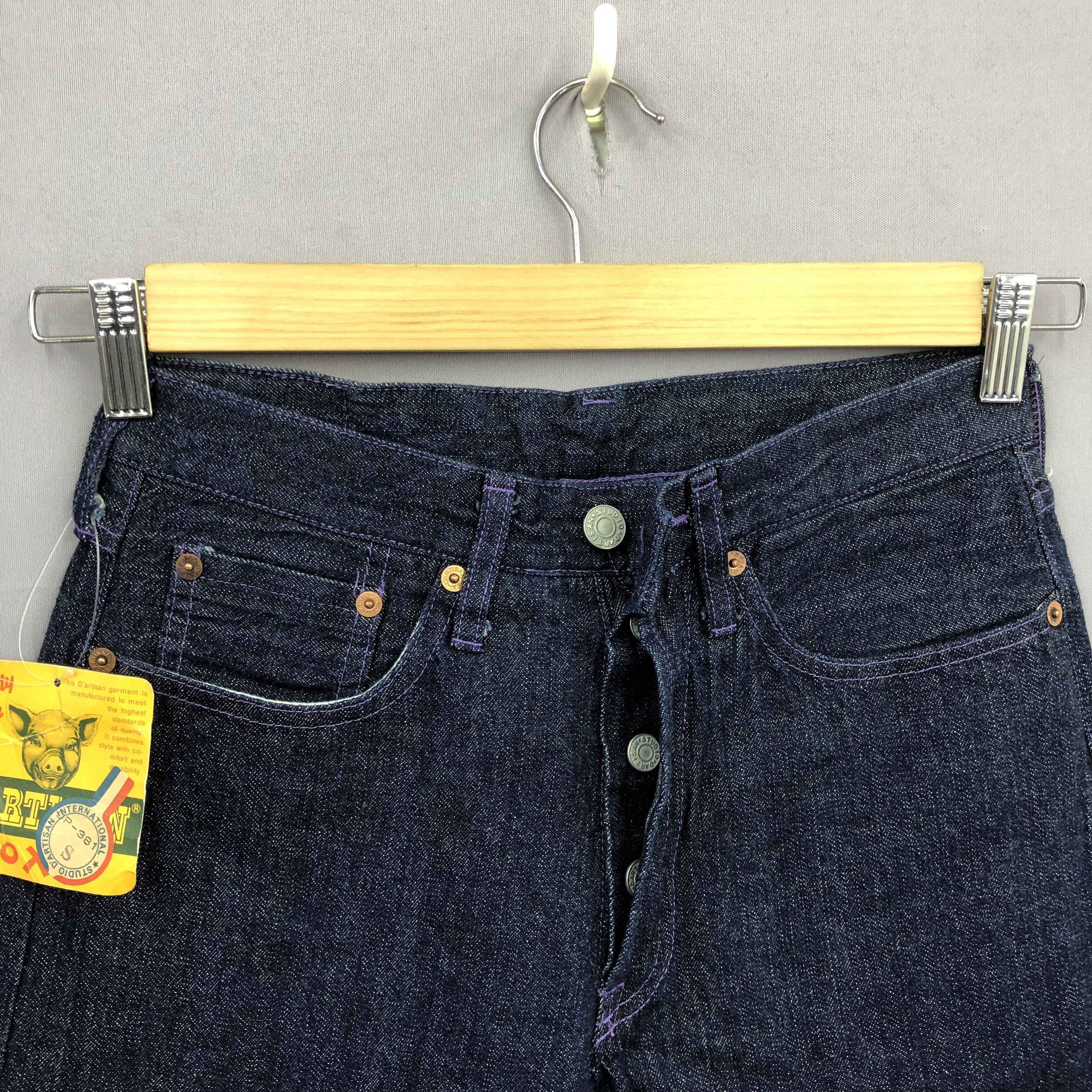 Studio D'Artisan Vintage NWT 90s Studio D'artisan Selvedge Blue Jeans Denim Size 26" / US 2 / IT 38 - 5 Thumbnail