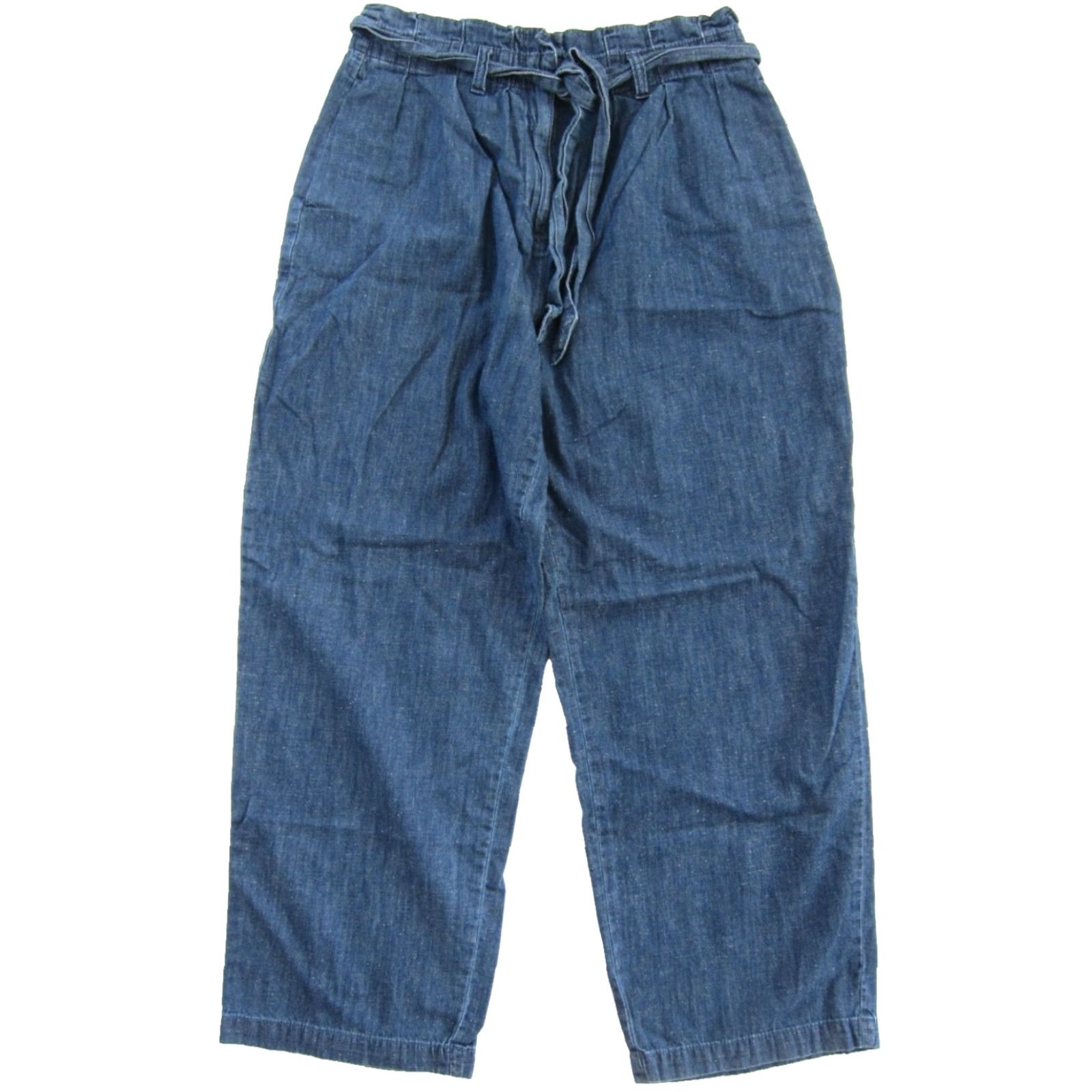 J.Crew J.Crew Cotton Hemp Blue Denim High Rise Belted Pleated Wide Leg Chino Pant 8 Size 30" / US 8 / IT 44 - 2 Thumbnail
