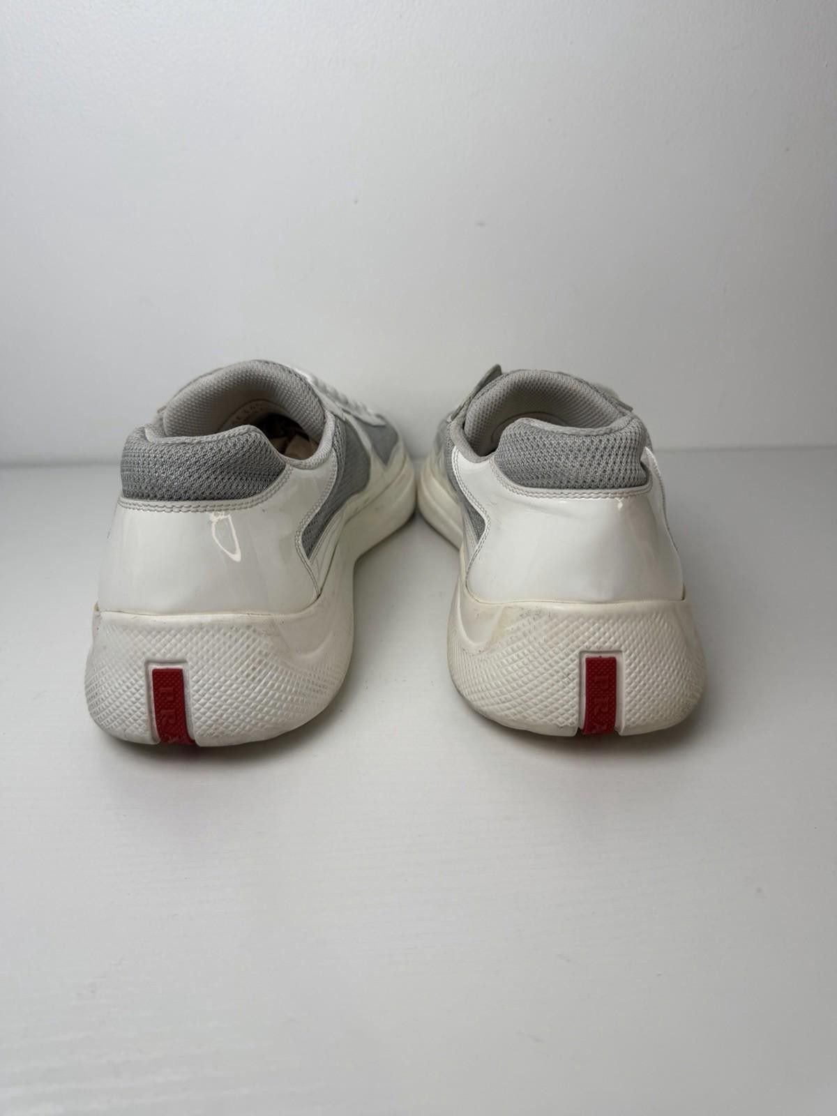 Prada Prada Americas Cup Sneakers White Grey Patent US 11 Italy Size US 11 / EU 44 - 3 Thumbnail