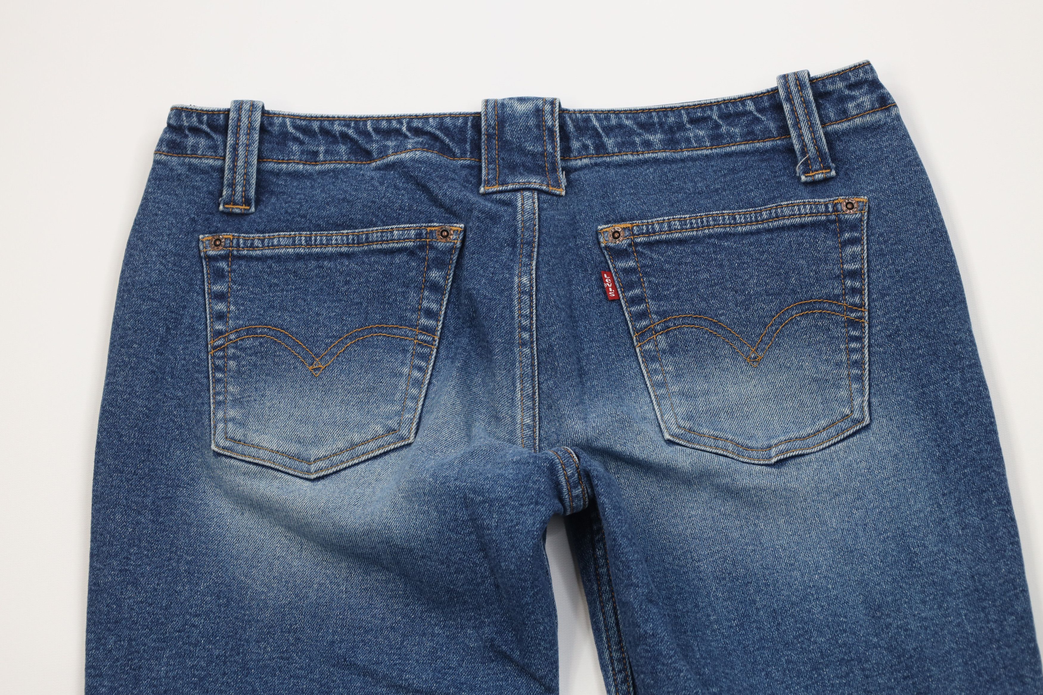 Levi's Vintage Y2K 2002 Levis 520 Low Stretch Flared Wide Leg Jeans Size 32" / US 10 / IT 46 - 9 Thumbnail
