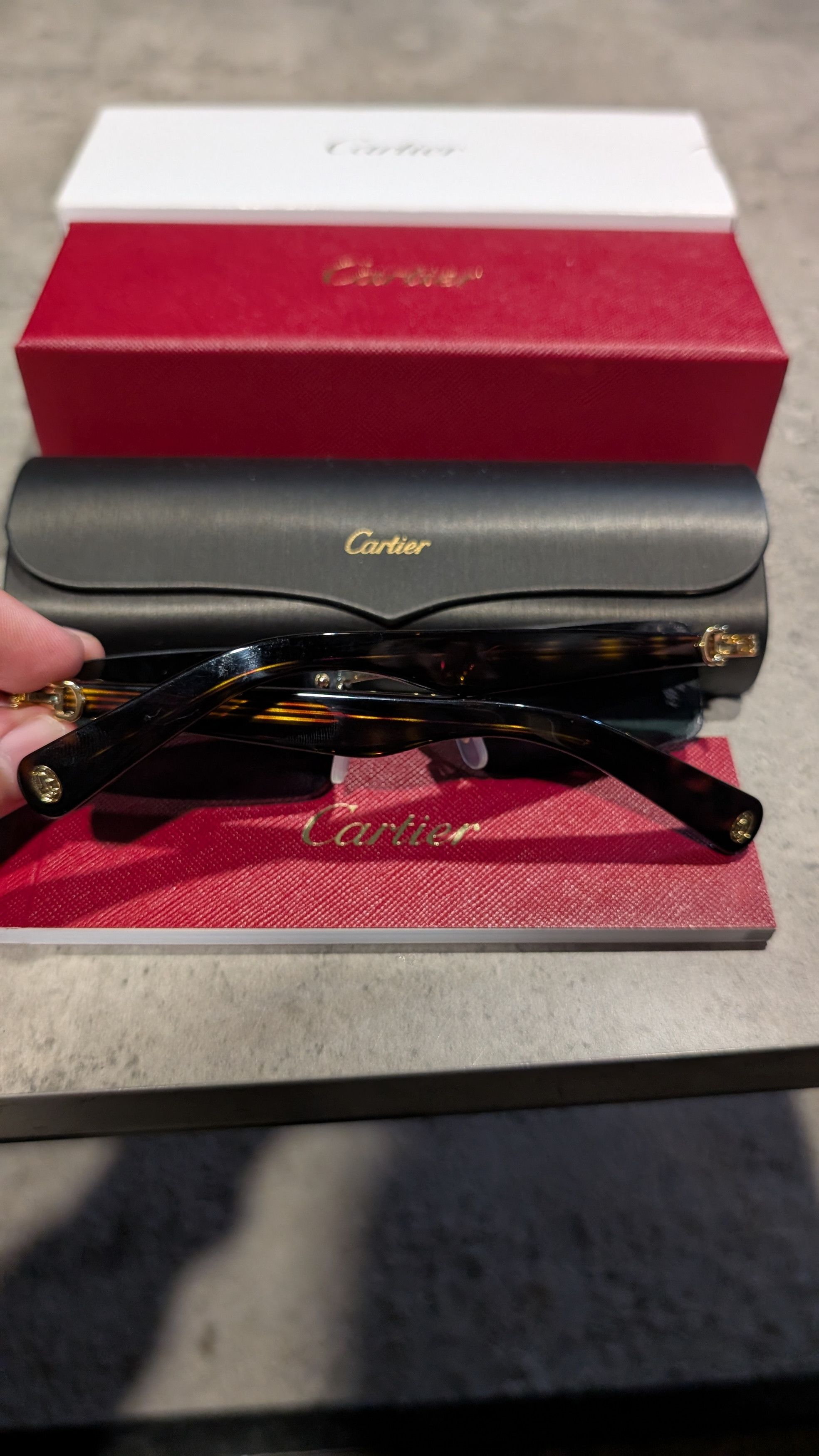 Cartier cartier glasses gold havana green Size 38 - 2 Thumbnail