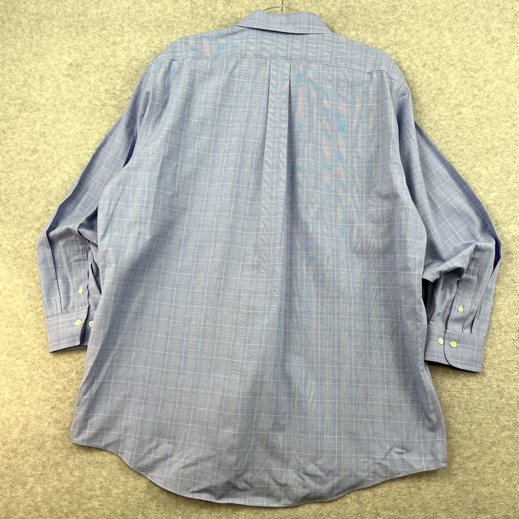 Brooks Brothers Brooks Brothers 346 Dress Shirt Men 2XL Blue Plaid Button-Up Long Sleeve Size 48R - 6 Thumbnail