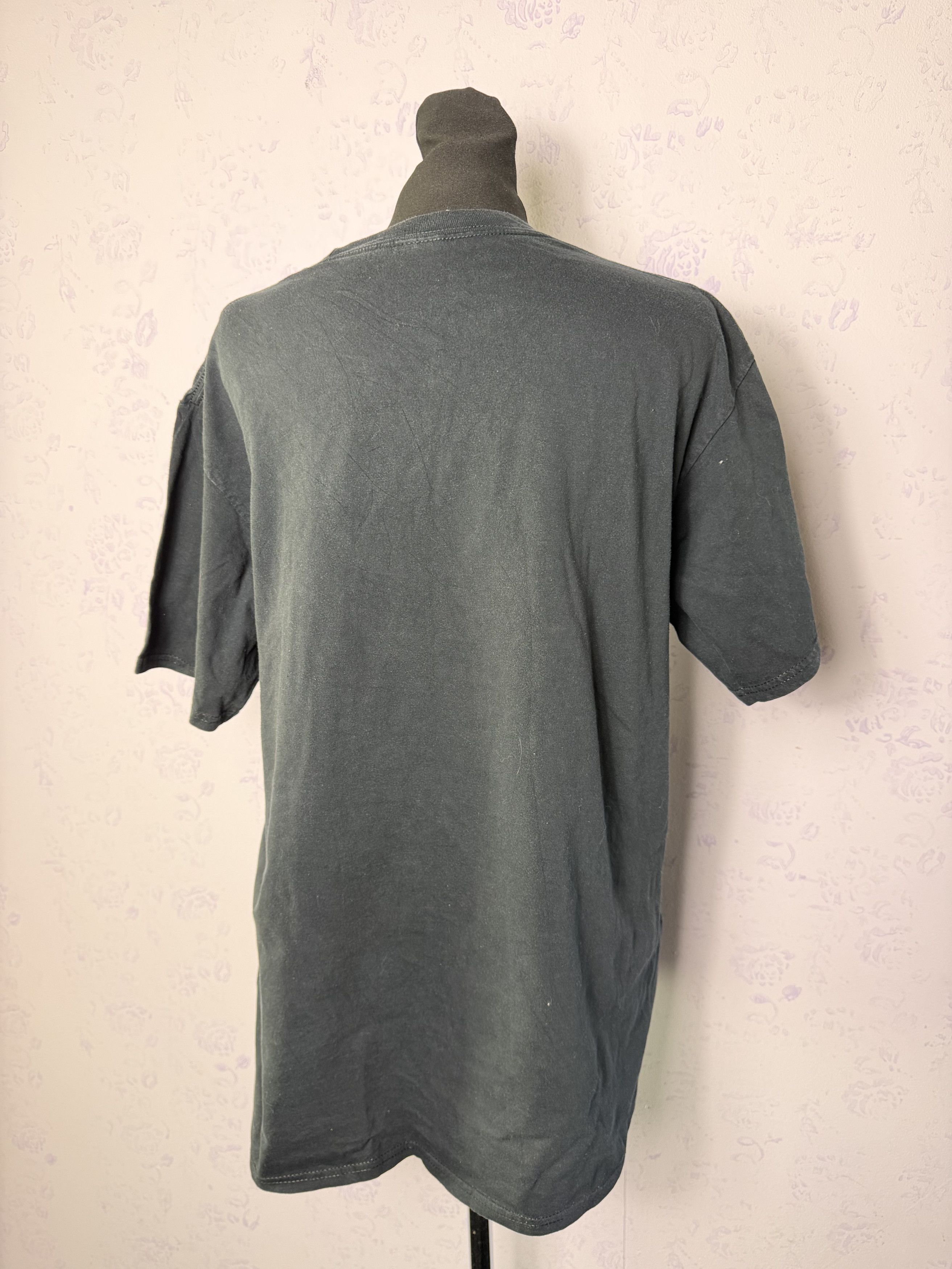 Fruit Of The Loom Black Skull Graphic Tee Faded Wash Vintage Style L Size US L / EU 52-54 / 3 - 3 Thumbnail