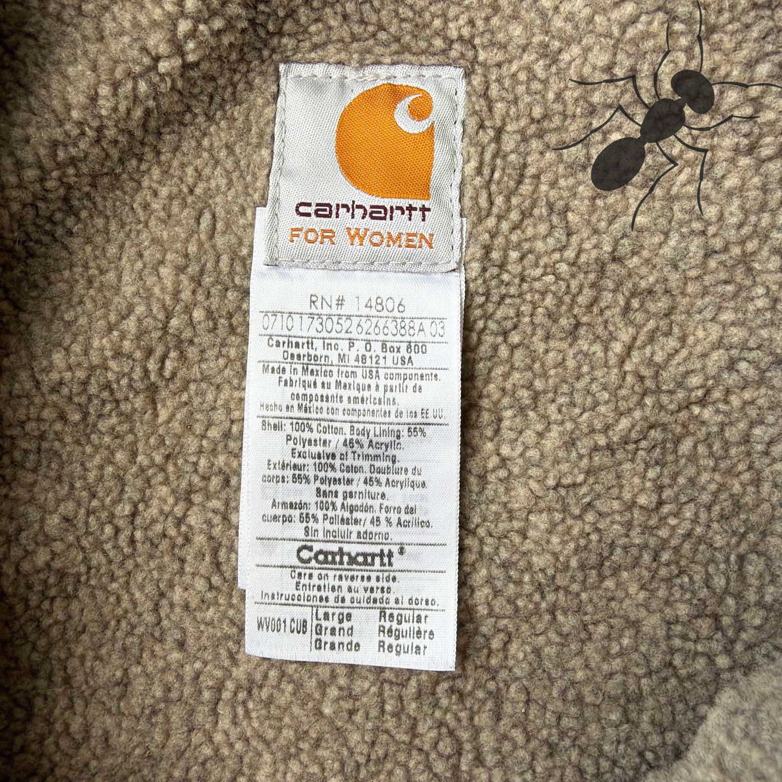 Carhartt × Vintage Carhartt WOMENS WV001 CUB sherpa lined blue work wear vest Size US L / EU 52-54 / 3 - 3 Thumbnail