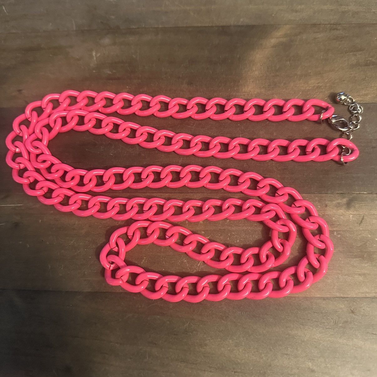 Other Long hot pink curb link chain necklace Size ONE SIZE - 3 Thumbnail