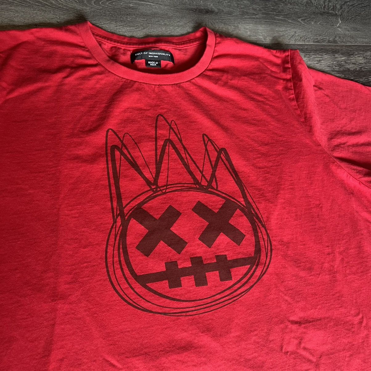 Cult Of Individuality × Japanese Brand × Vintage Vintage Cult of Individuality Japan Schimuchan Red Logo Tee Size US XL / EU 56 / 4 - 1 Thumbnail