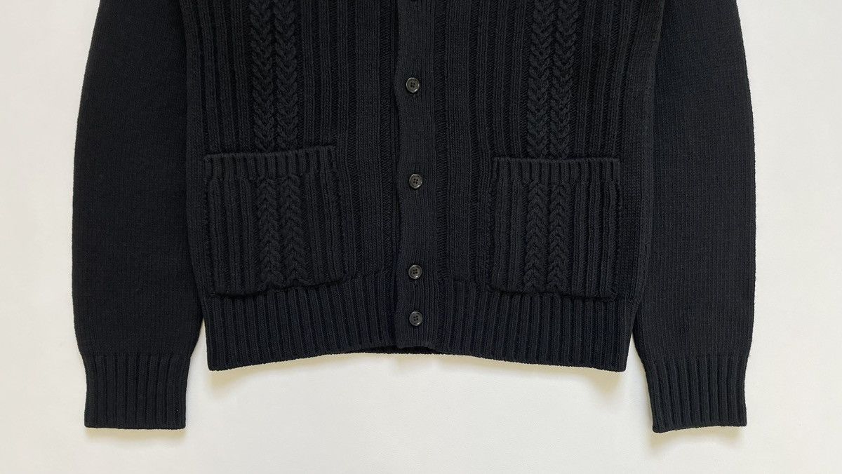 Prada A/W 09 Black Wool ‘Ribbed Chevron’ Cardigan Size US M / EU 48-50 / 2 - 8 Thumbnail