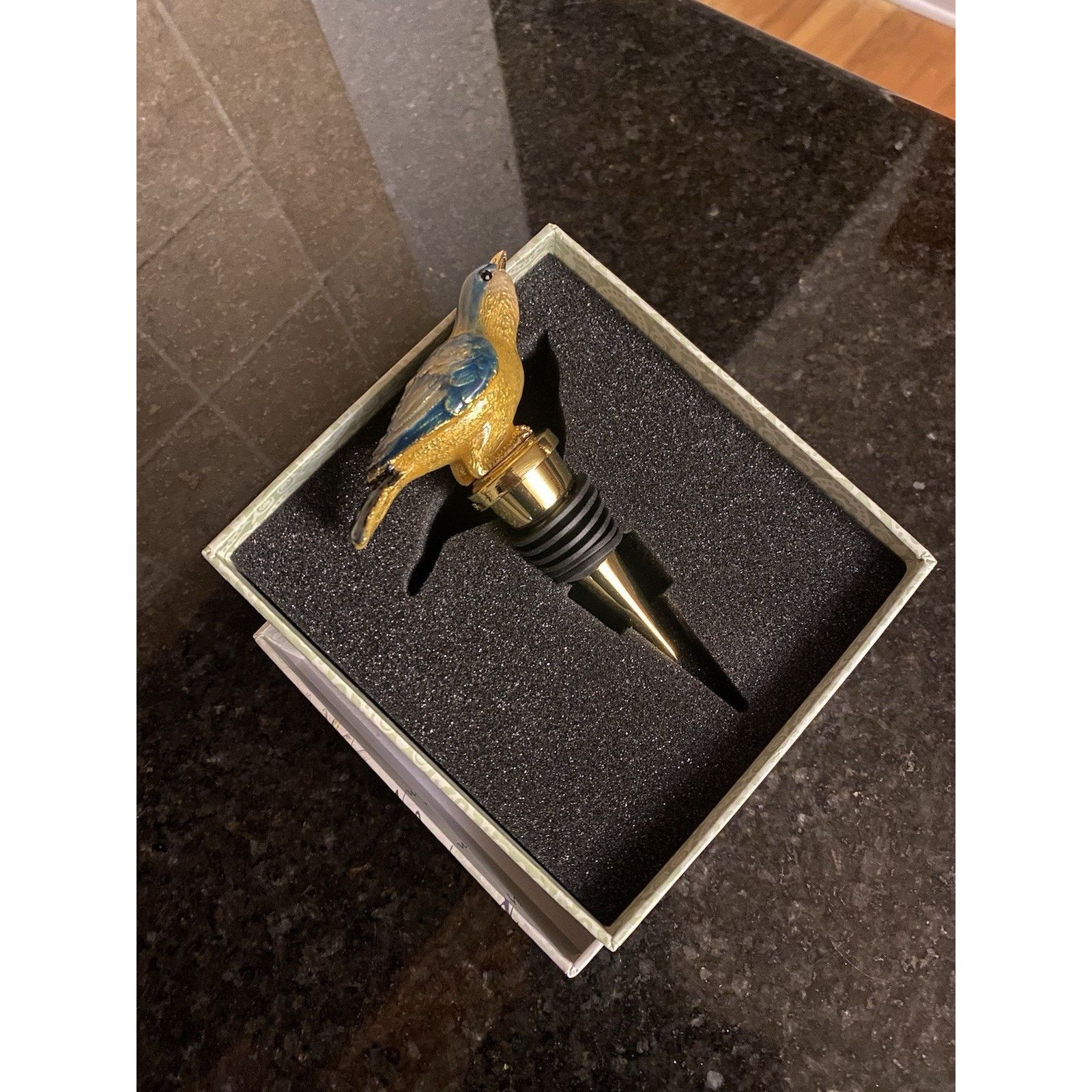 & Other Stories Blue Yellow-Backed Wood-Warbler bottle stopper, Met of Size 26 - 2 Thumbnail
