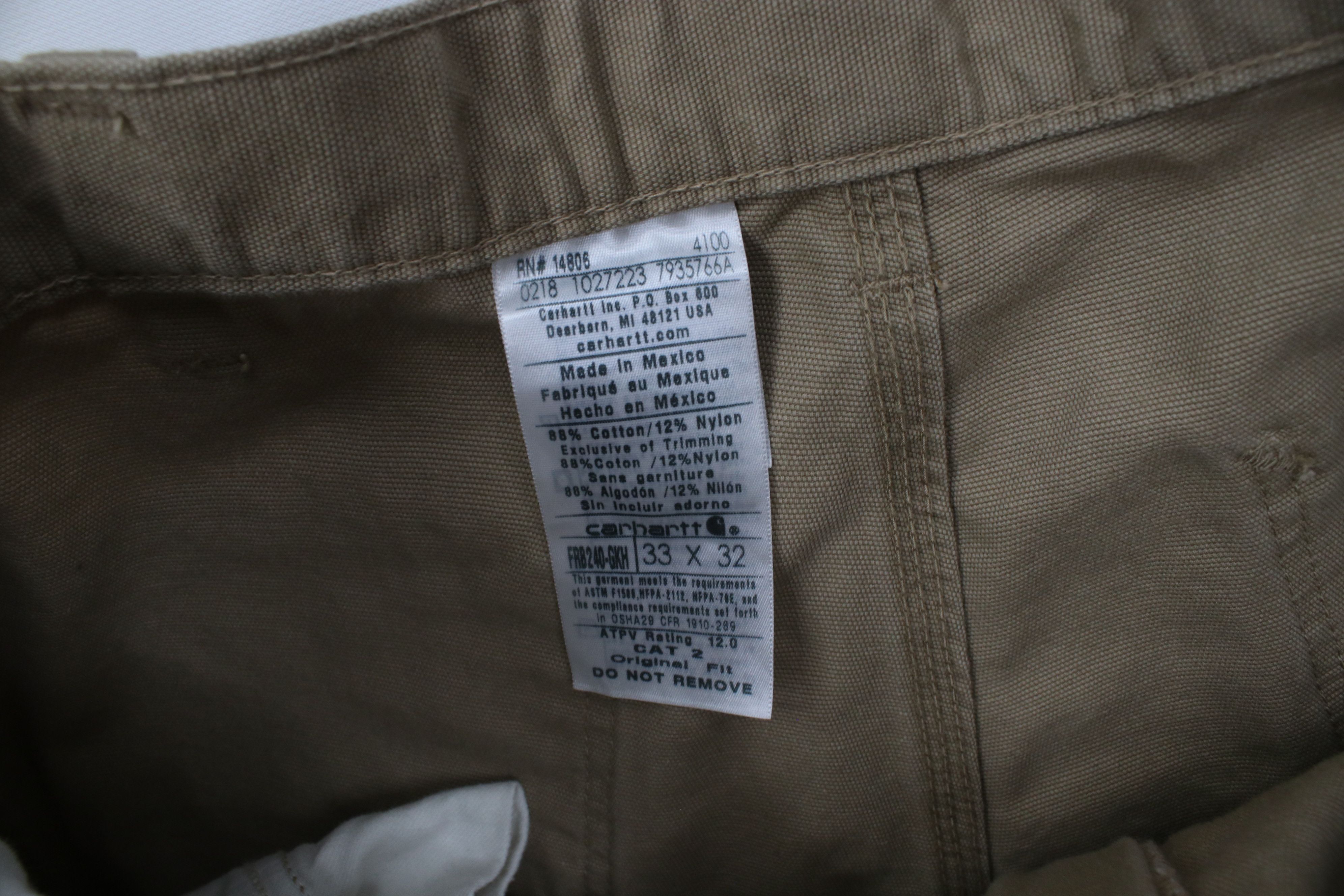 Carhartt Carhartt FR Wide Leg Fire Flame Resistant Cargo Pants Khaki Size US 33 - 8 Thumbnail