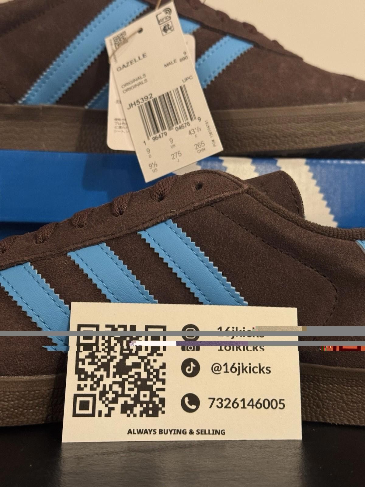 Adidas Size 9.5 - Adidas Gazelle Shadow Brown Sky Rush Size US 9.5 / EU 42-43 - 2 Thumbnail