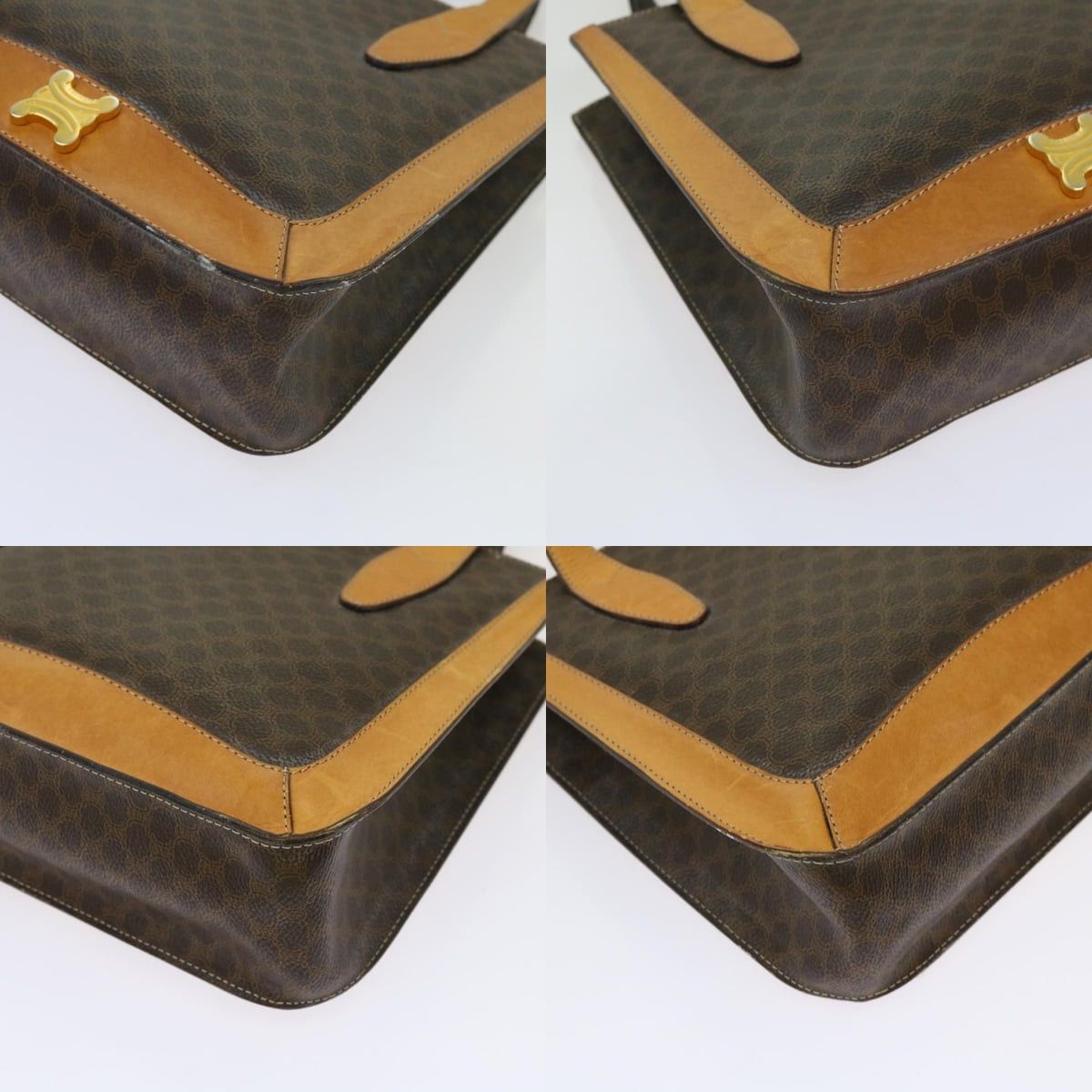 Celine CELINE Macadam Canvas Hand Bag Pvc Brown Size ONE SIZE - 10 Thumbnail