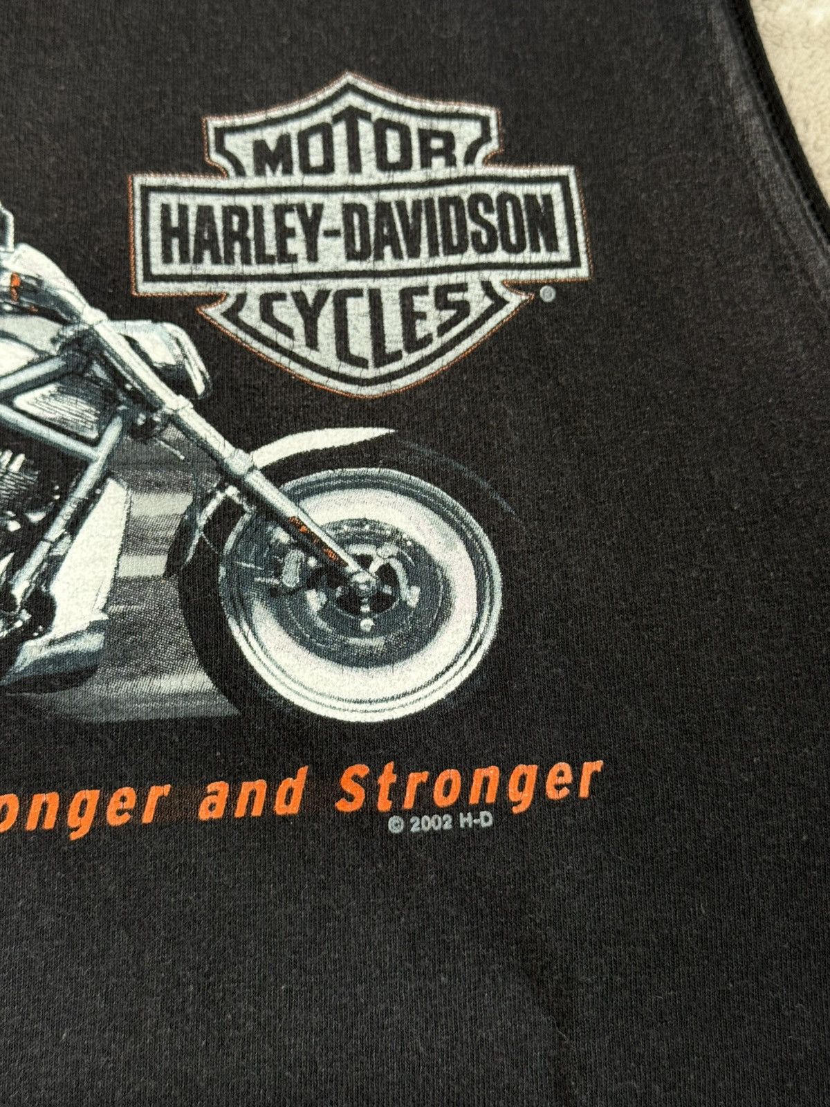 Harley Davidson Vintage 2002 Harley Davidson Sleeveless T-Shirt - Weder Moto Size US XL / EU 56 / 4 - 4 Thumbnail