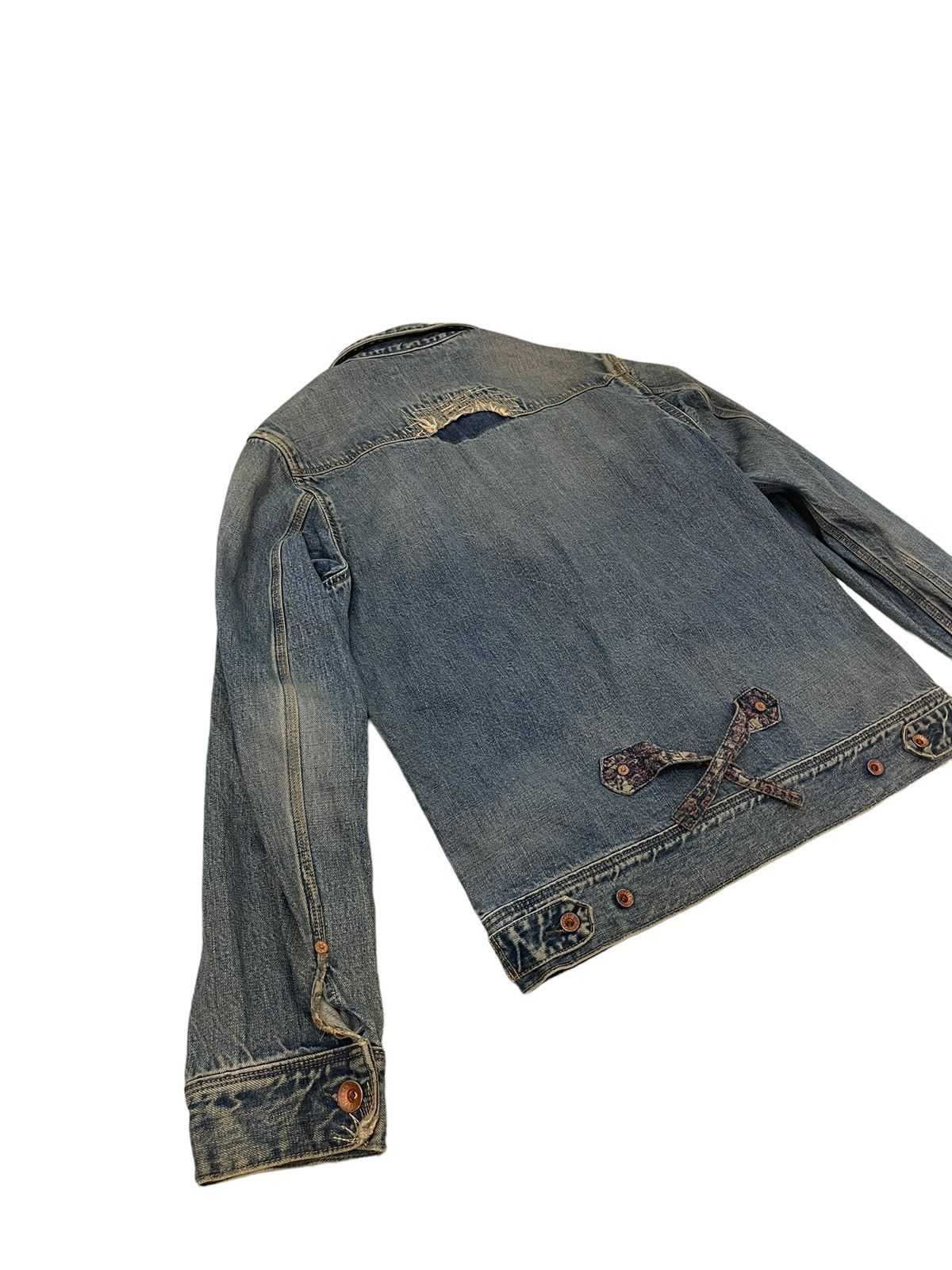 Paul Smith Distress Denim Jacket Paul Smith Red Ear Japan 5🟩5 Size US S / EU 44-46 / 1 - 11 Thumbnail