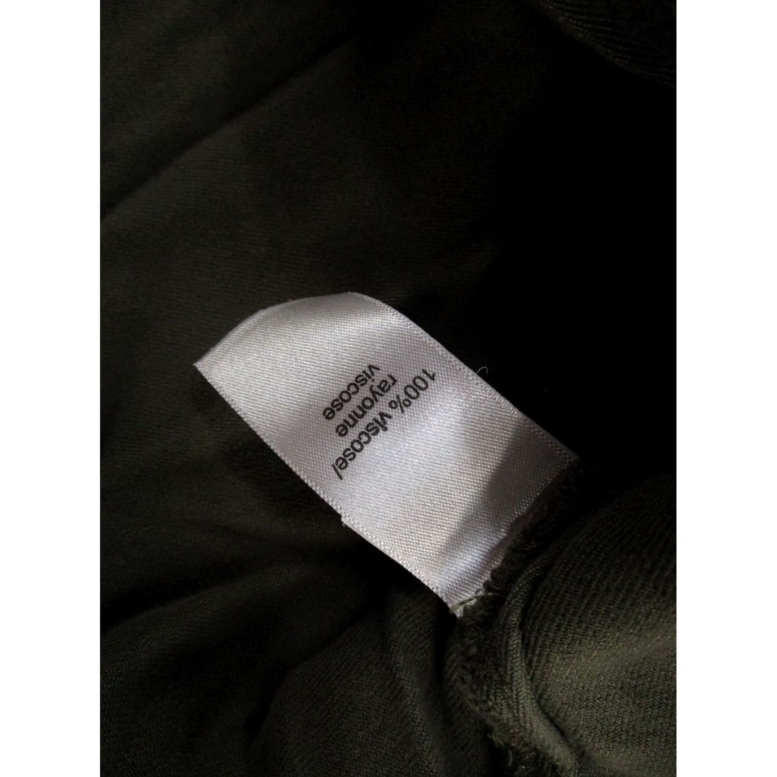 Vintage Maurices Button-Up Shirt L Olive Army Military Green 100% Viscose Long Sleeve Button-Up Women Casual Fall Spring Summer Size L / US 10 / IT 46 - 3 Thumbnail