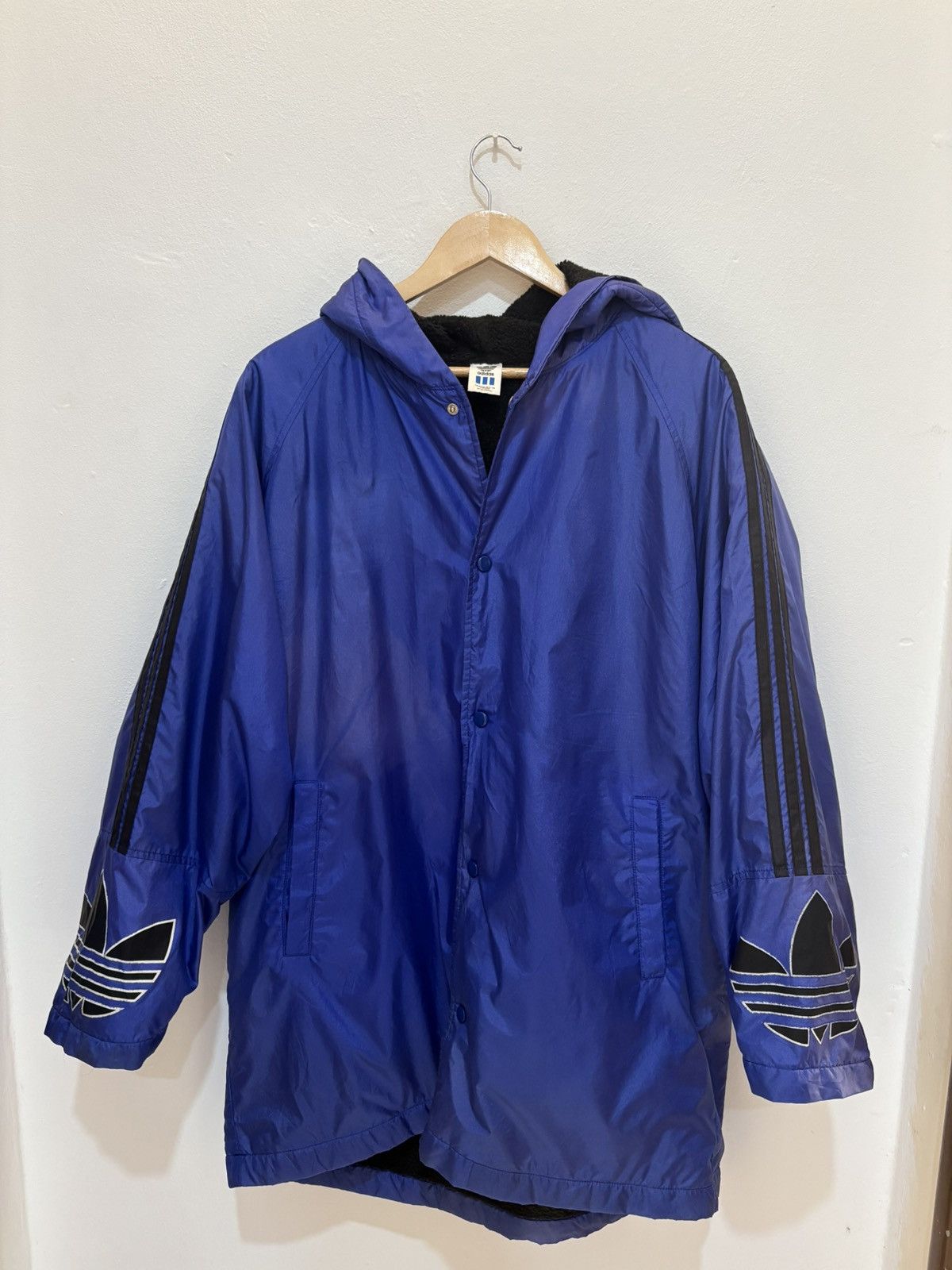 Adidas × Vintage 90s Adidas Big Logo Parka Jacket Size US L / EU 52-54 / 3 - 4 Thumbnail