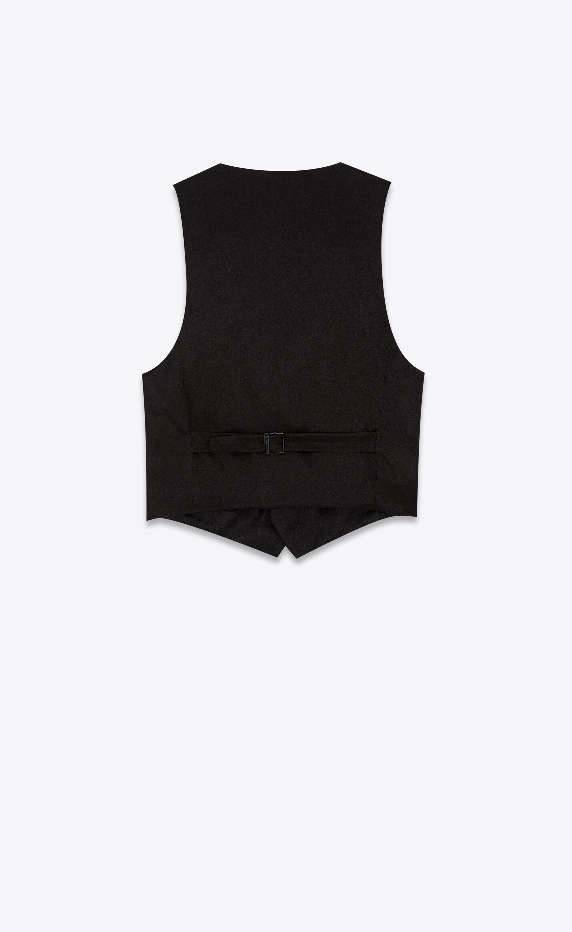 Saint Laurent Paris o1bcso1str1224 Vest In Velvet in Black Size L / US 10 / IT 46 - 2 Thumbnail