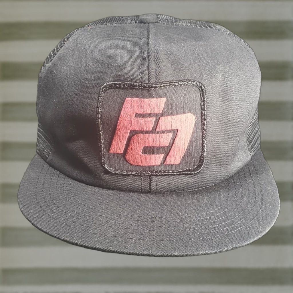 Vintage VINTAGE FCA Patch Trucker Hat 80s Snapback Hat Farmers Cooperative Association Patch Black K Products Men Adjustable Cap Theme Agriculture Size ONE SIZE - 1 Thumbnail