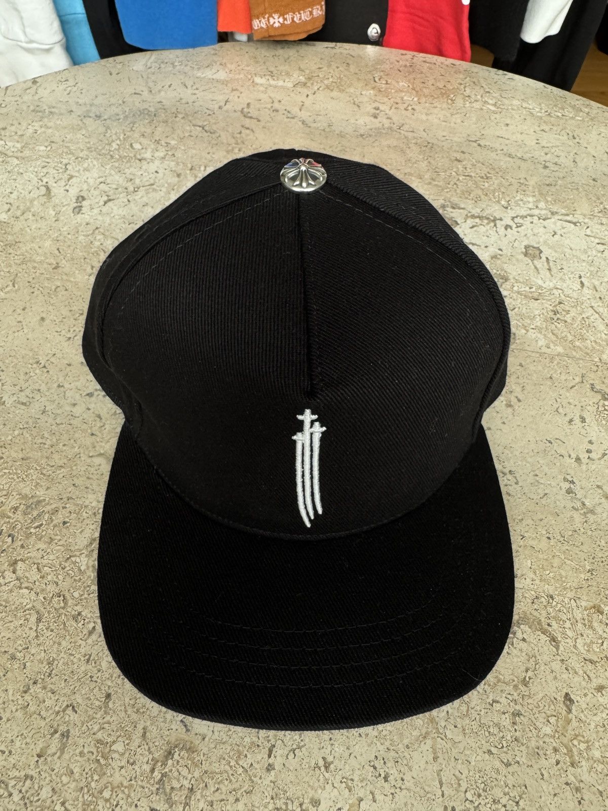 Chrome Hearts Chrome Hearts RS3 White Crosses 3 Baseball Hat Size ONE SIZE - 2 Thumbnail