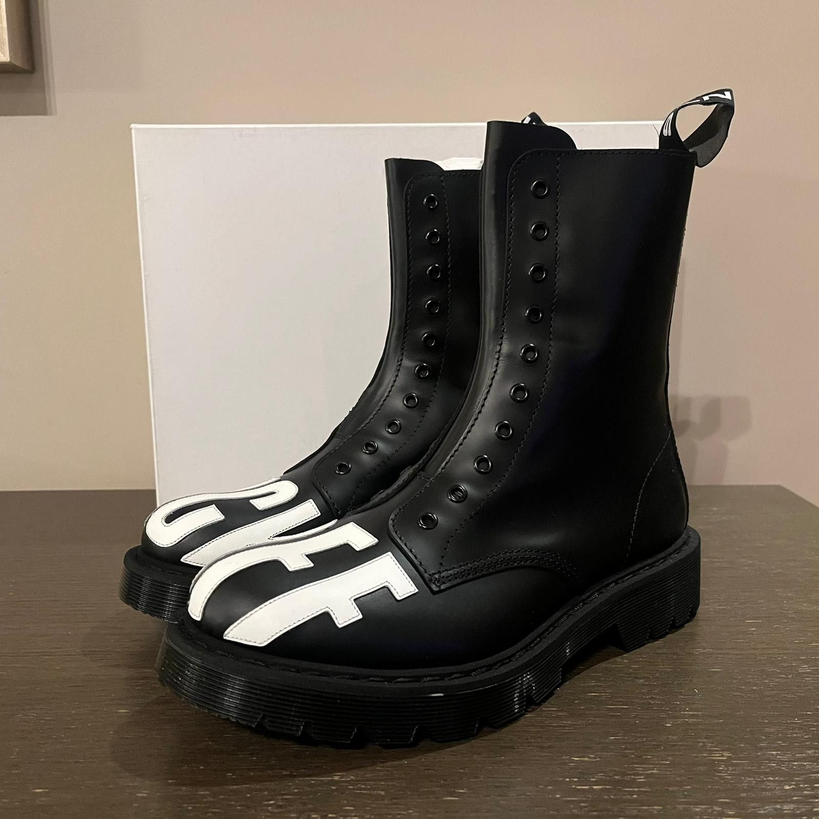 Vetements Fuck Off Army Boots in Black Size US 9 / EU 42 - 3 Thumbnail