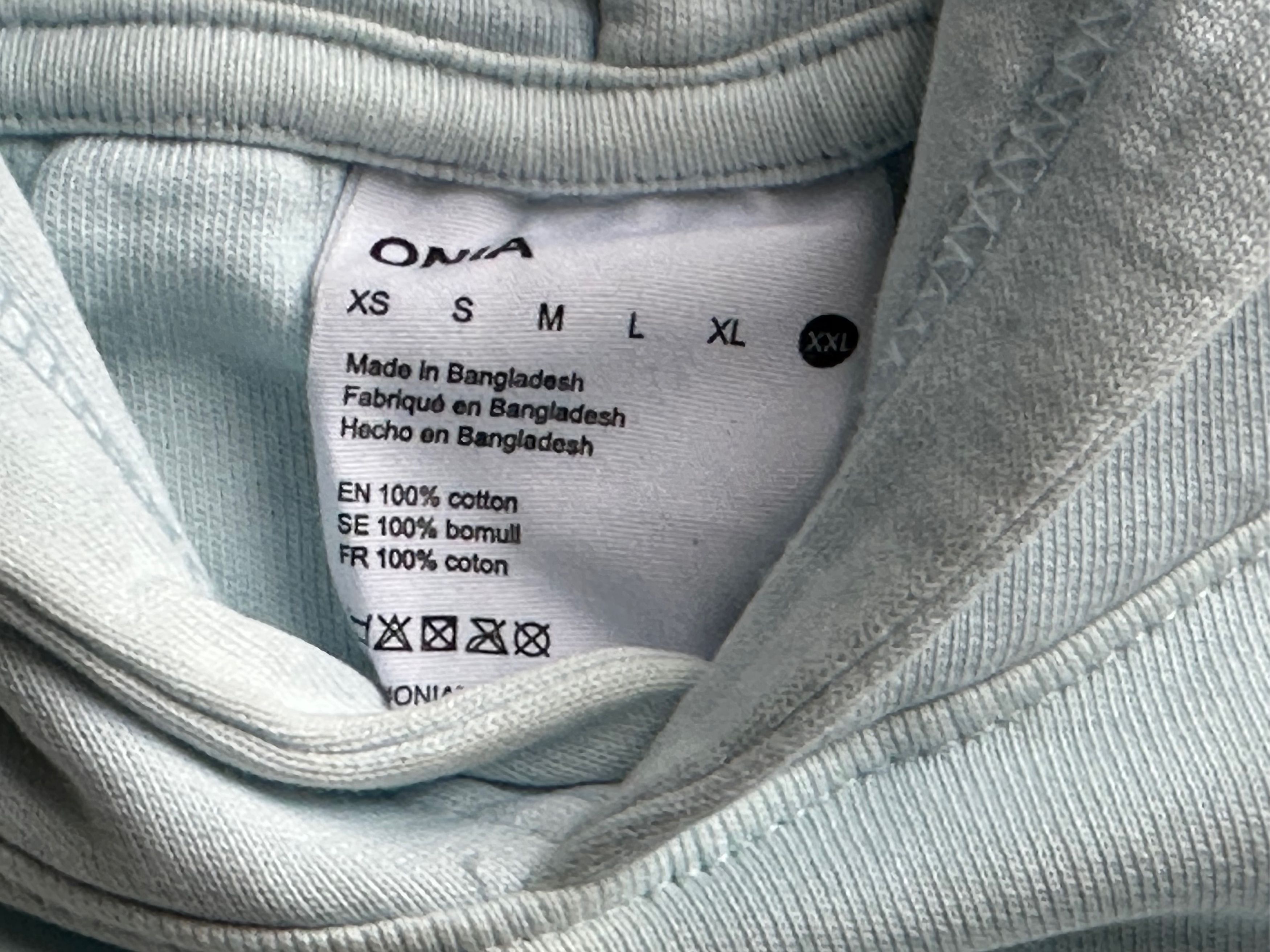 Onia Onia Cotton Jersey Oversize Hoodie - Sky Blue - XXL Size US XXL / EU 58 / 5 - 3 Thumbnail