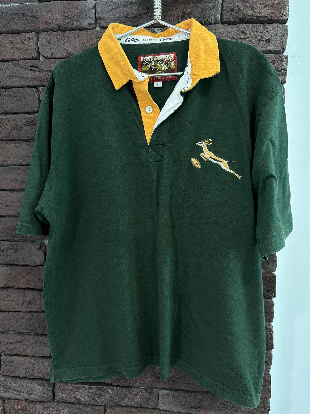 Vintage 90s South fashion Africa Rugby Polo Shirt XL