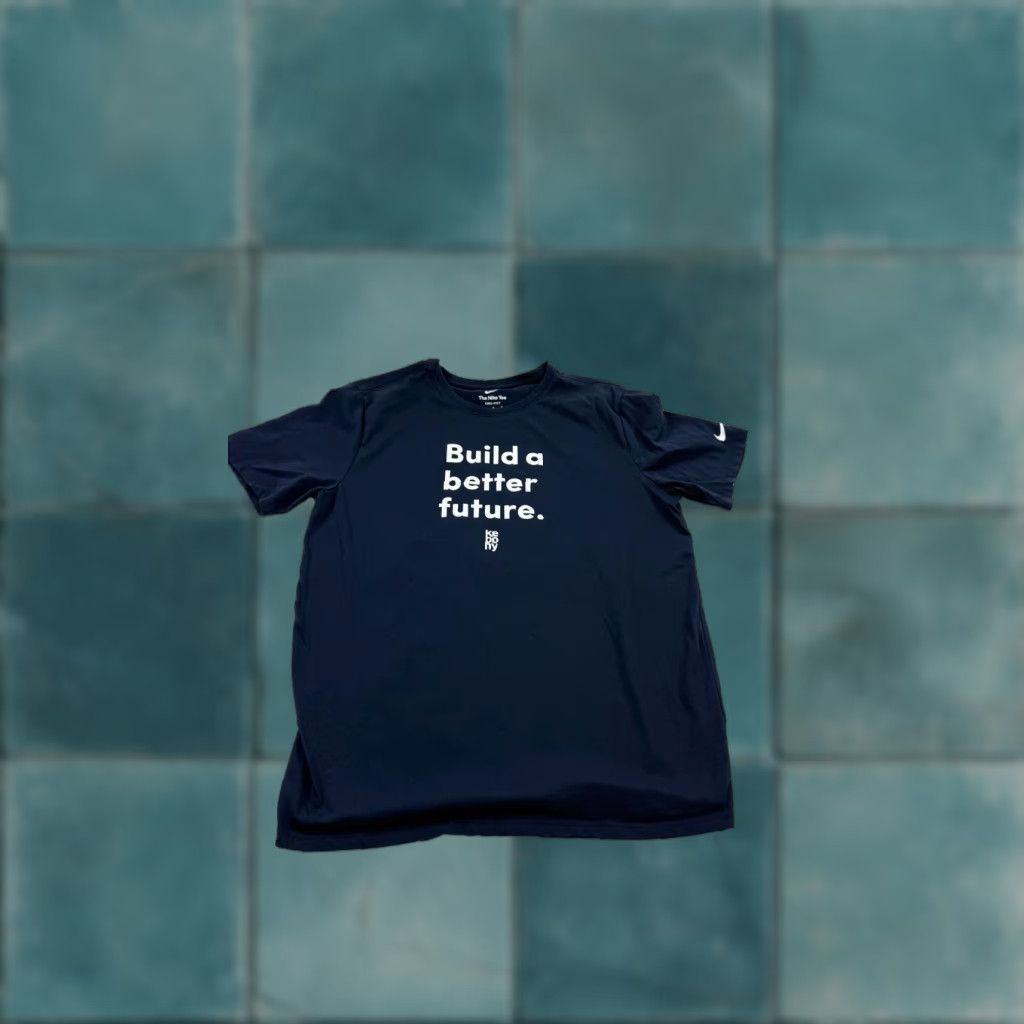 Nike Nike Dri-Fit T-Shirt Men Large Blue Build A Better Future Graphic Short Sleeve Outdoor Size US L / EU 52-54 / 3 - 1 Thumbnail