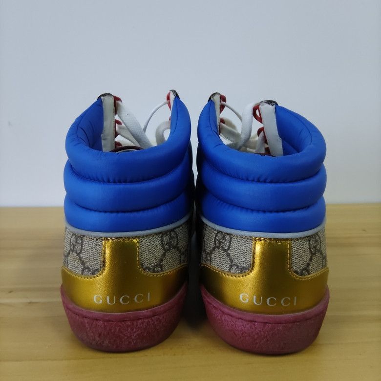 Gucci Gucci ACE High Top Canvas Sneakers - Size US 8.5 / EU 41-42 - 3 Thumbnail
