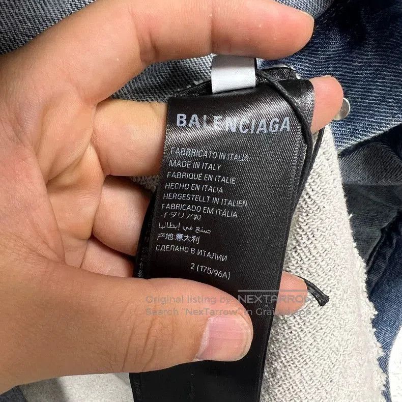 Balenciaga Balenciaga Stencil Type Hybrid Denim Jacket. Size US S / EU 44-46 / 1 - 3 Thumbnail