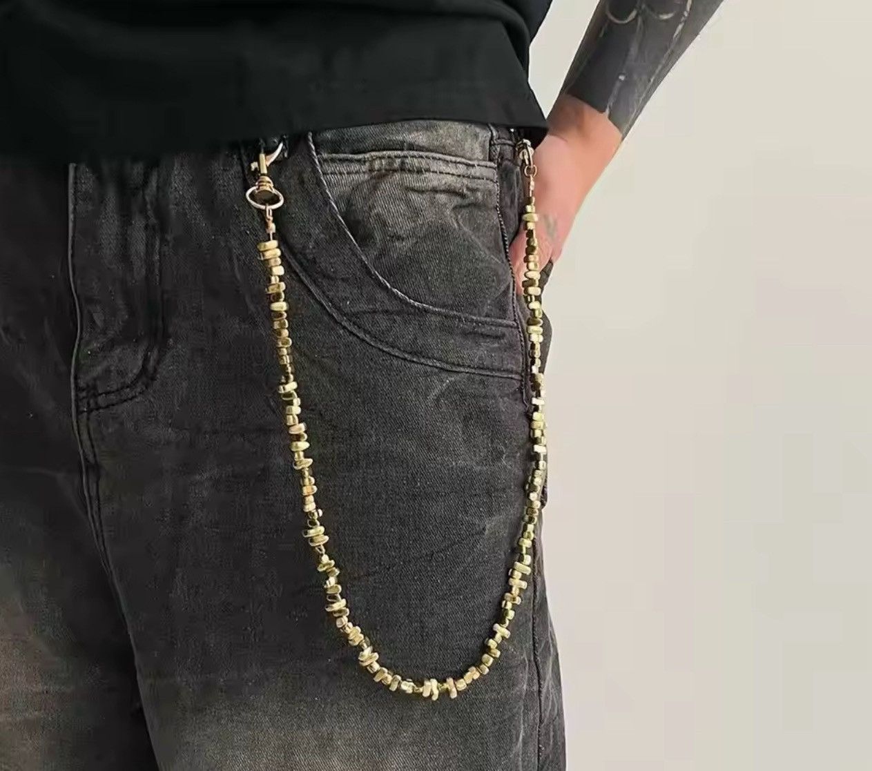Jewelry Punk Waist Pants Chain Wallet Chain Skull Keychain Size ONE SIZE - 1 Thumbnail