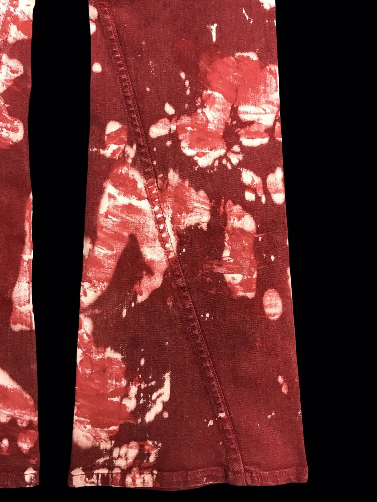 Tornado Mart 💥ARCHIVAL FLARE💥TORNADO MART ROSE EMBROIDERY DENIM F413 Size US 31 - 14 Thumbnail