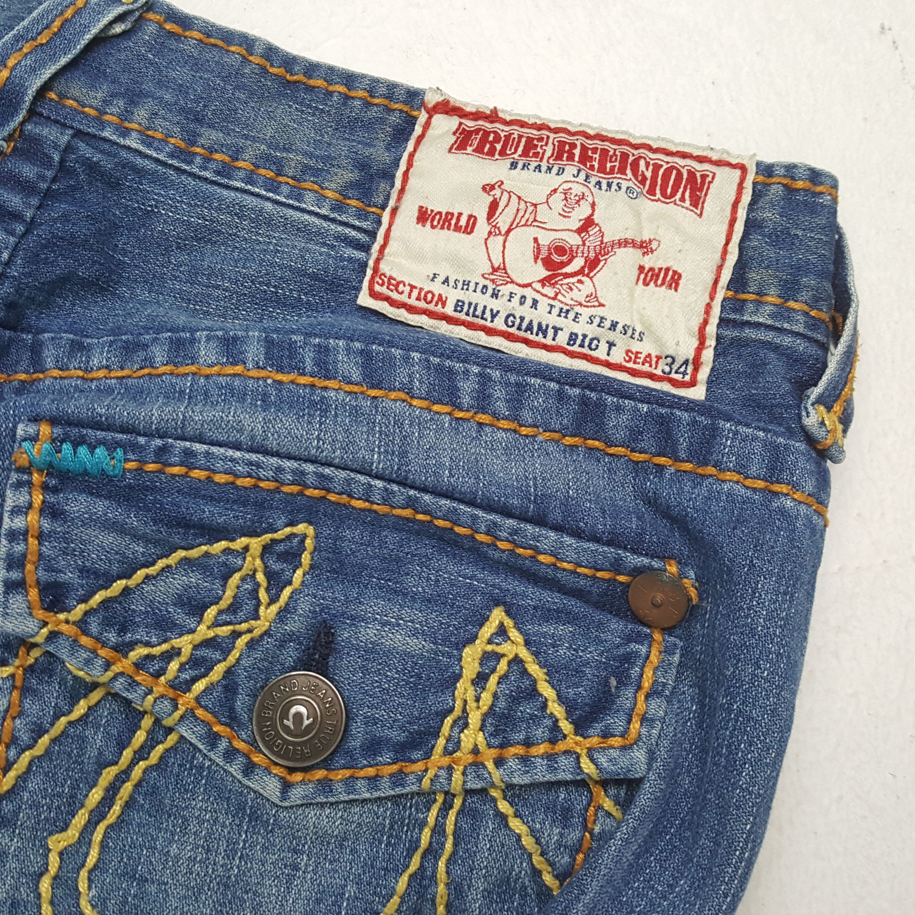 True Religion × Vintage TRUE RELIGION Streetwear Style Billy Giant Big T Jeans Size US 33 - 14 Thumbnail