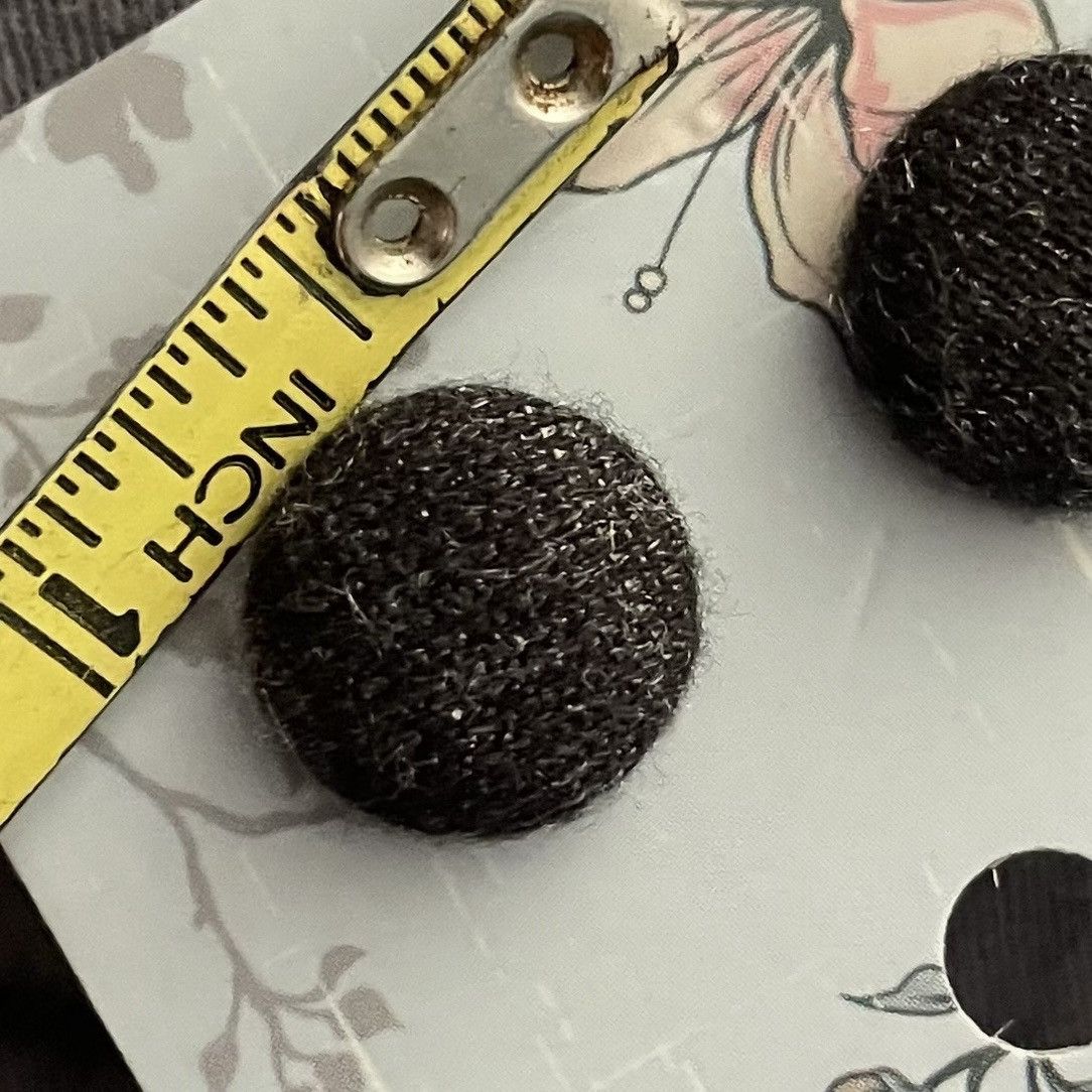 Handmade × Native Black and white polka dot fabric stud earrings Size ONE SIZE - 3 Thumbnail