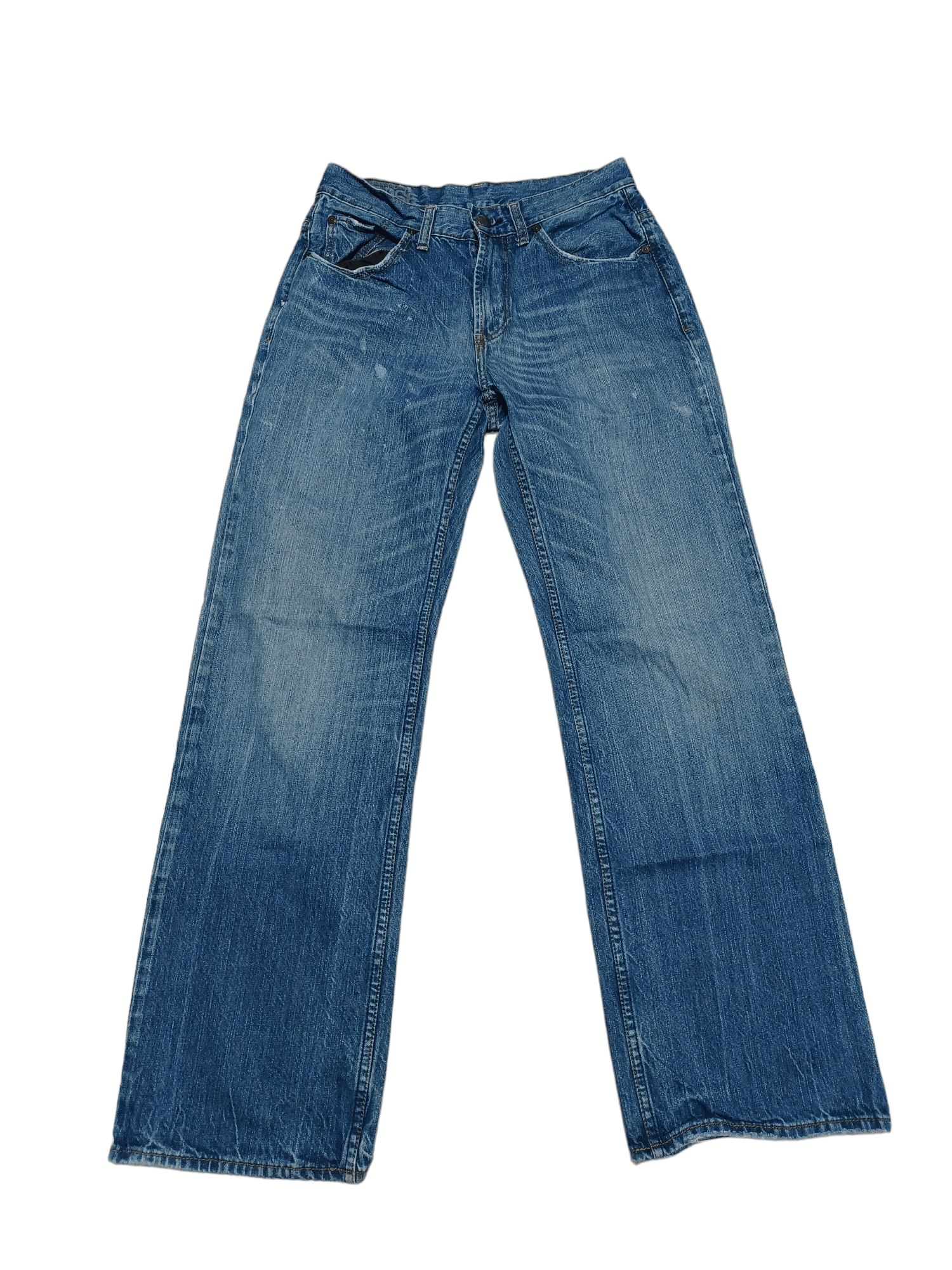 Bullhead Denim Co. PAINTED DISTRESSED DIRTY BULLHEAD LOOSE JEANS DENIM Size US 30 / EU 46 - 1 Thumbnail