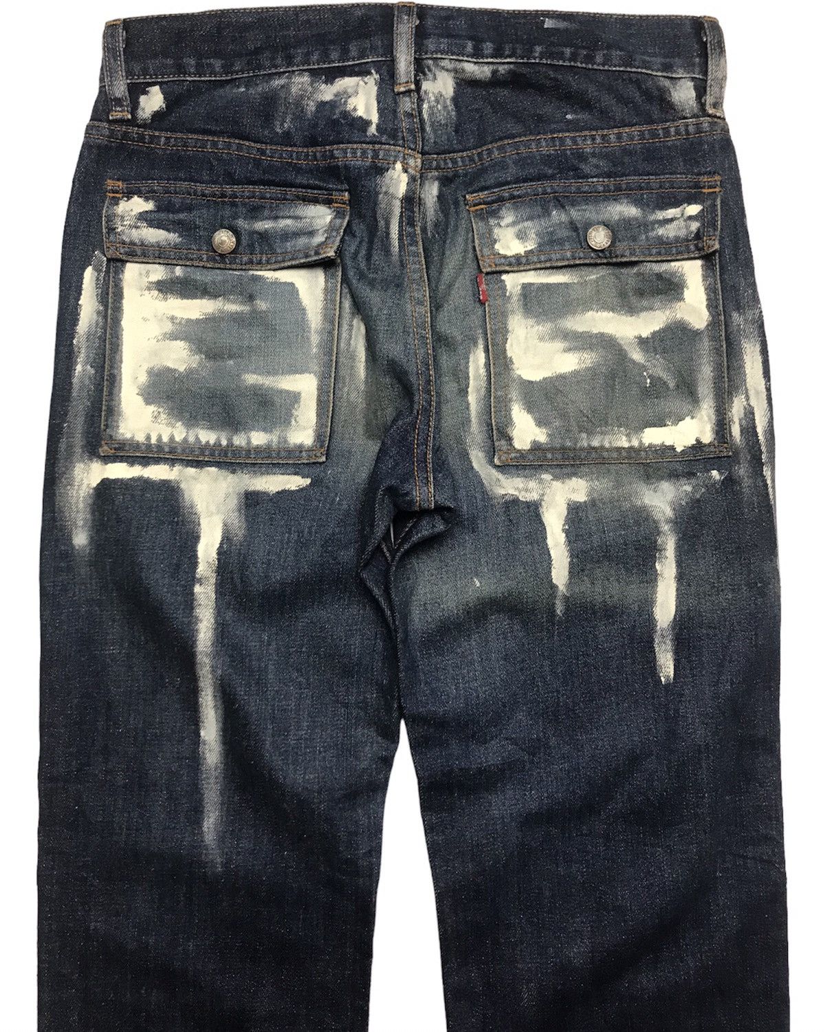Levi's × Levi's Vintage Clothing Levi's 755 Red Tab Tight Baker Pants Paint Splatter W30 Size US 30 / EU 46 - 7 Thumbnail