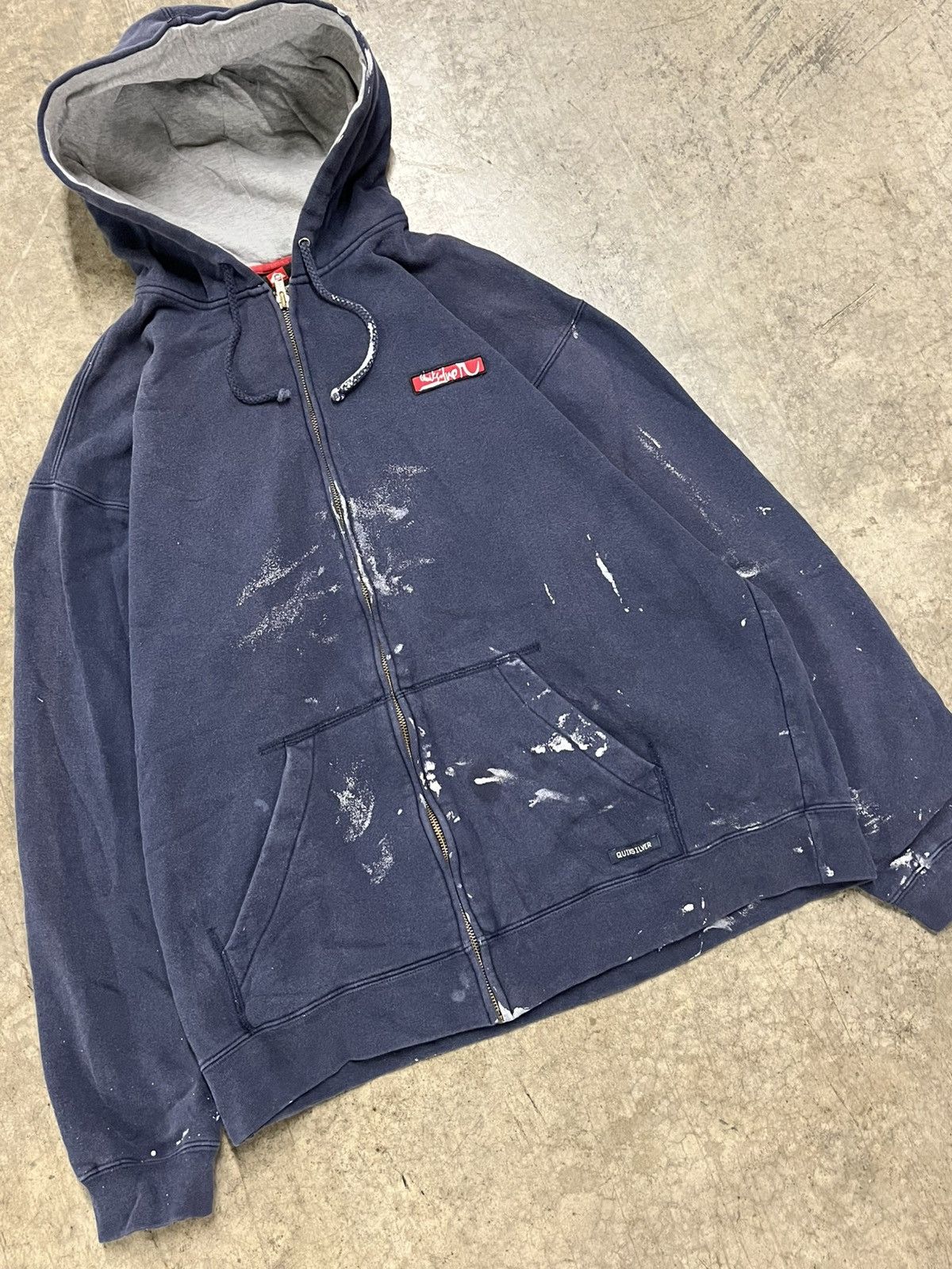 Quiksilver × Vintage Quicksilver vintage faded and thrashed zip up boxy skater Size US L / EU 52-54 / 3 - 3 Thumbnail