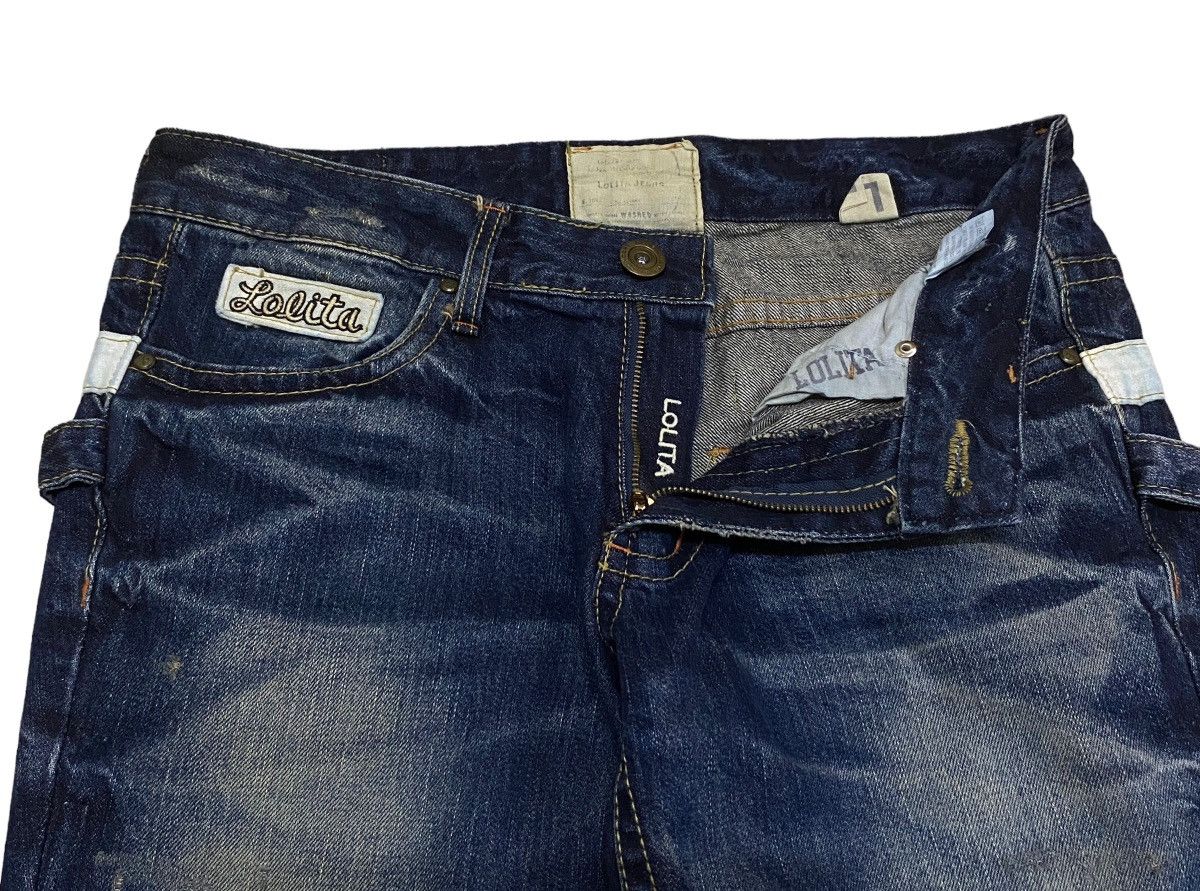 Le Grande Bleu (L.G.B.) Rare Design Vintage Brand Lolita Flared Jeans 1990s Size US 33 - 6 Thumbnail