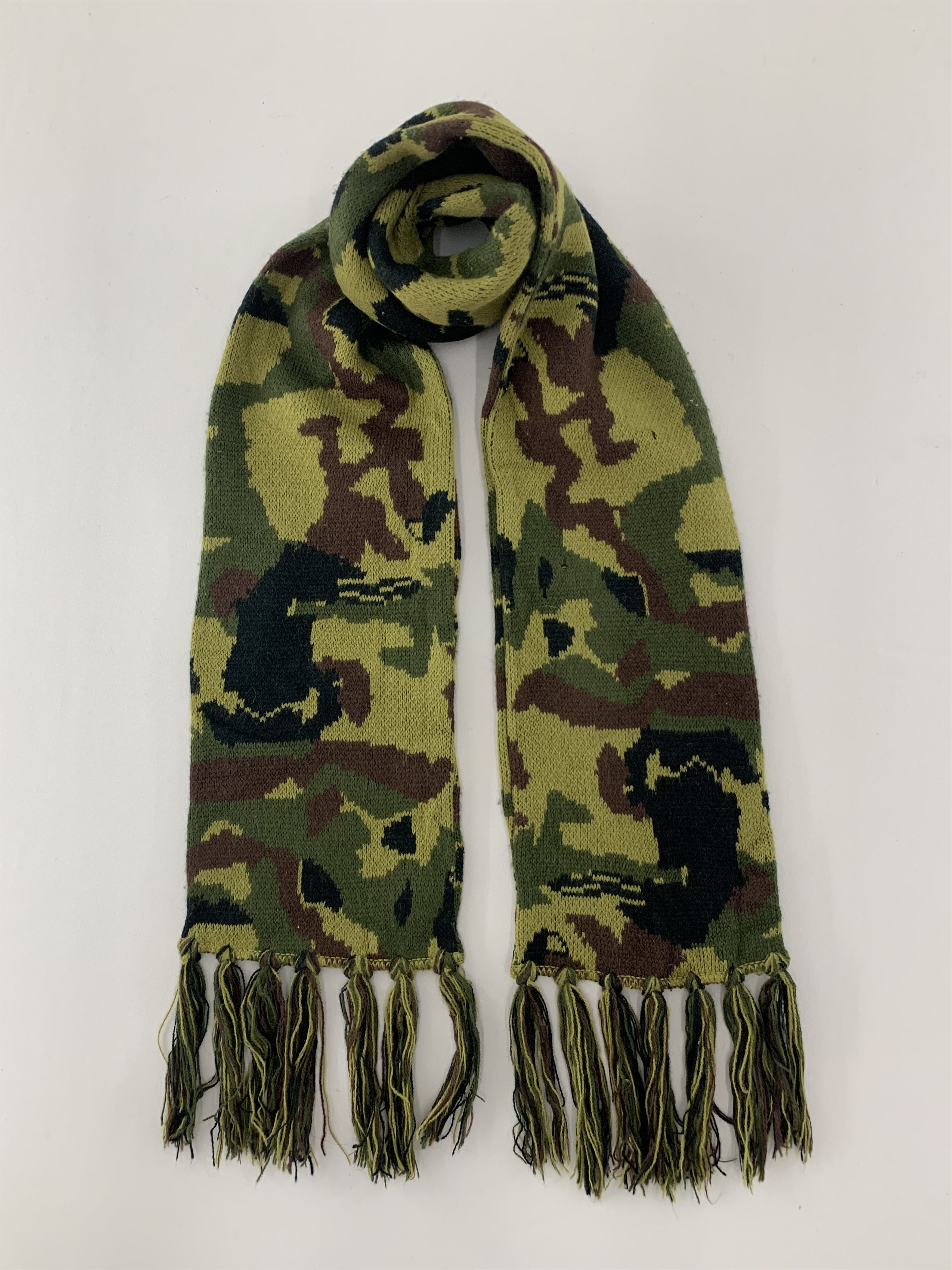Vintage Camo Military Scarf Wool Muffler Neck Wrap BL4058 Size ONE SIZE - 1 Thumbnail