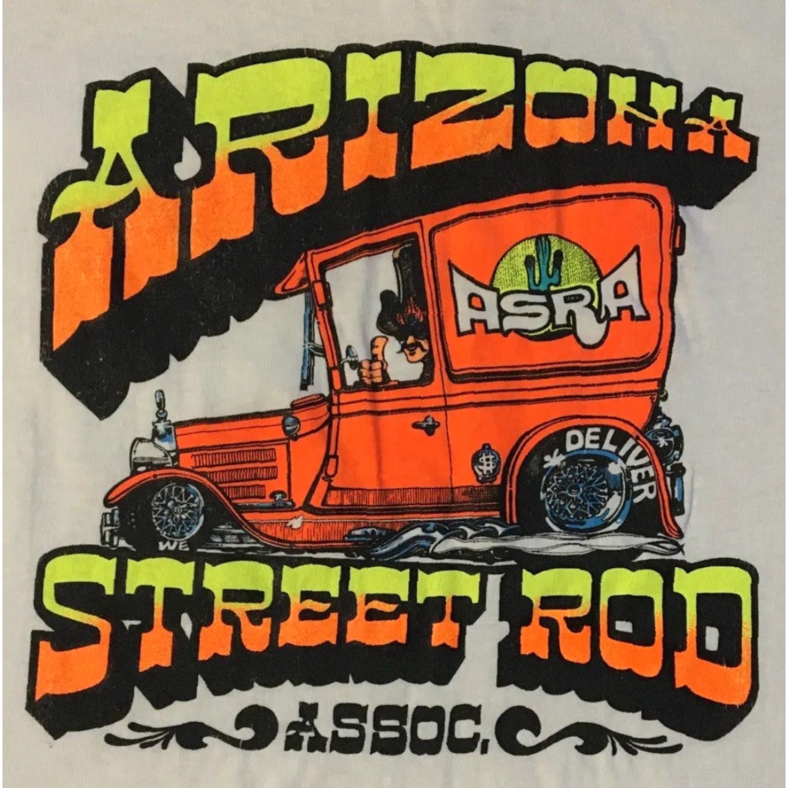 Vintage Vtg 80s Arizona Hot Rod Assoc. Faded Polo Shirt M USA Race Car Grunge Biker 90s Size US M / EU 48-50 / 2 - 3 Thumbnail