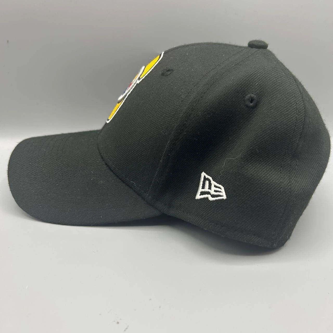New Era Pittsburgh Steelers Hat Men S-M Black NFL Stretch Fitted Cap Size ONE SIZE - 7 Thumbnail
