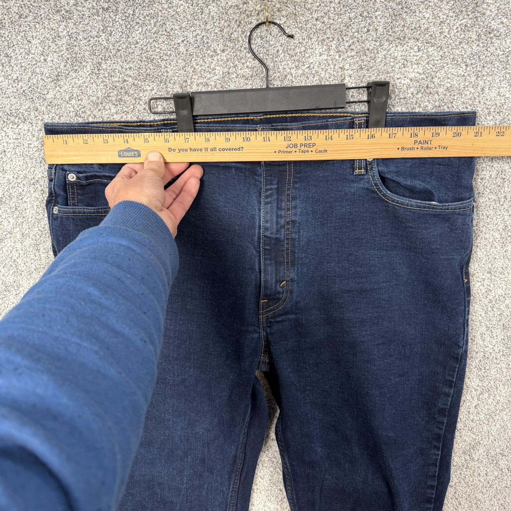 Levi's Levis Jeans 541 Mens 42x29.5 Blue Athletic Taper Stretch Denim Dark Wash Classic Size US 42 / EU 58 - 2 Thumbnail