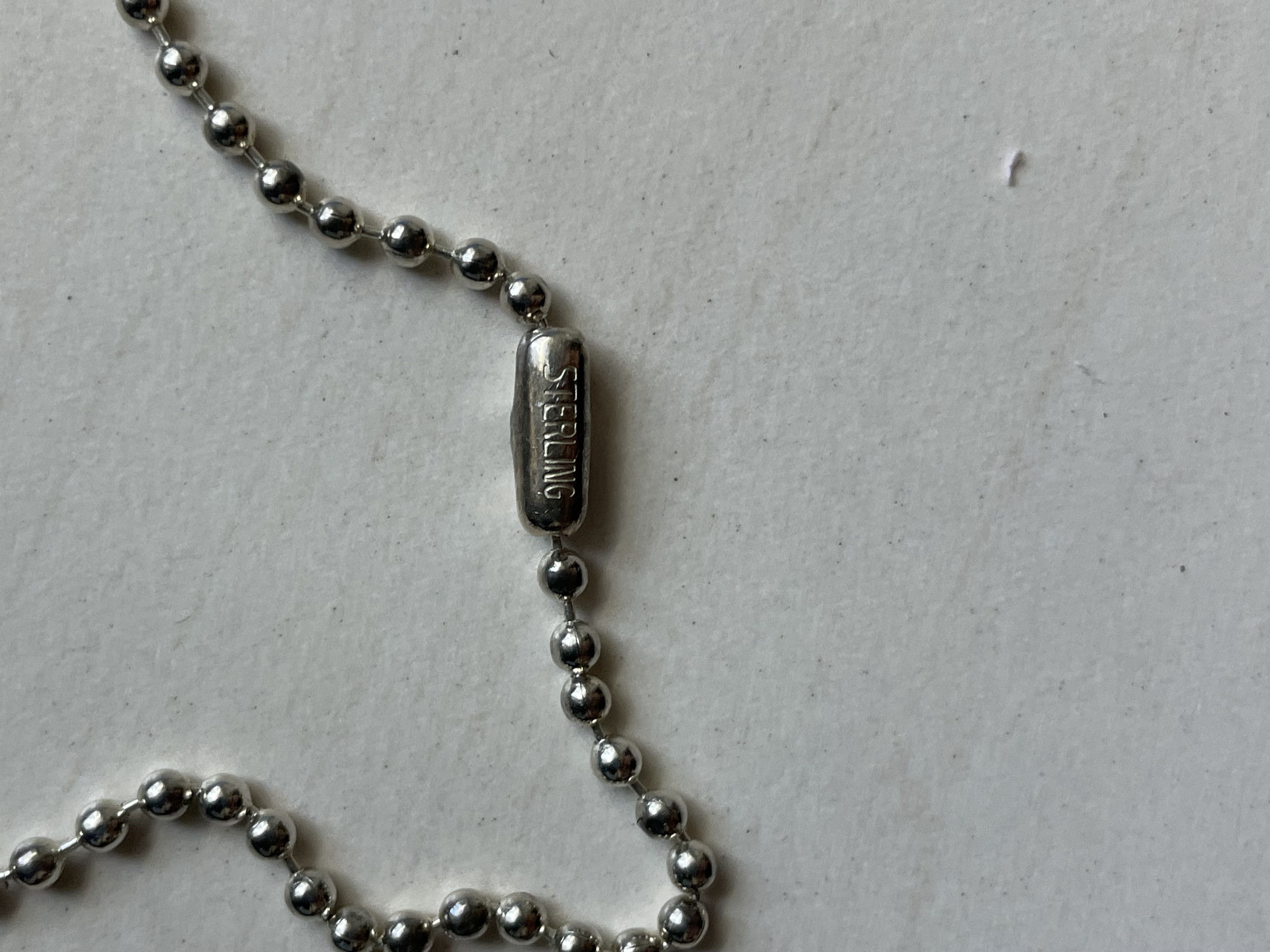 Chrome Hearts Chrome Hearts Silver 1 Ball Tiny Cross Ball Necklace Size ONE SIZE - 6 Thumbnail
