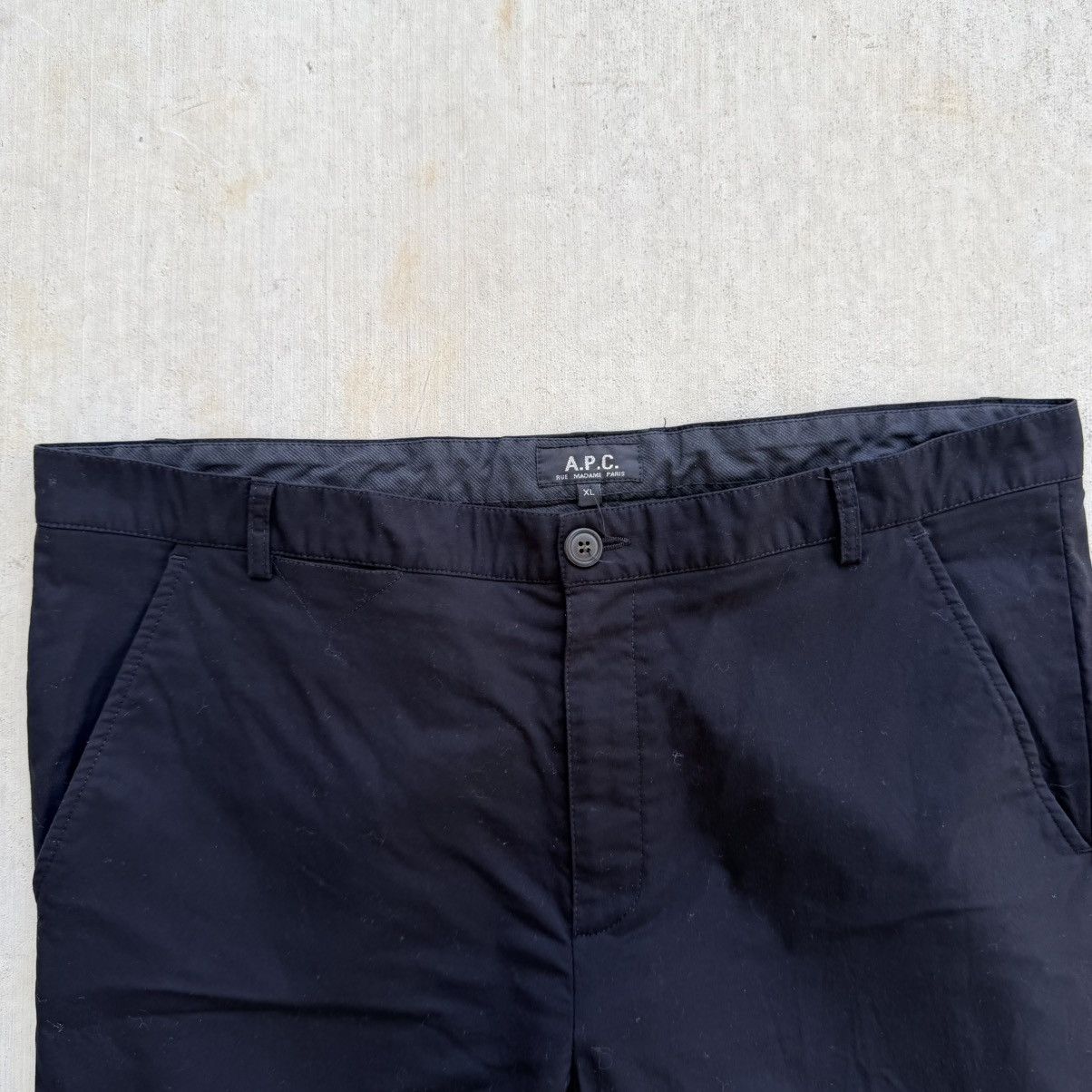 A.P.C. APC Rue Madame Chino Pants Black Size XL Flat Front Cotton Size US 37 - 2 Thumbnail