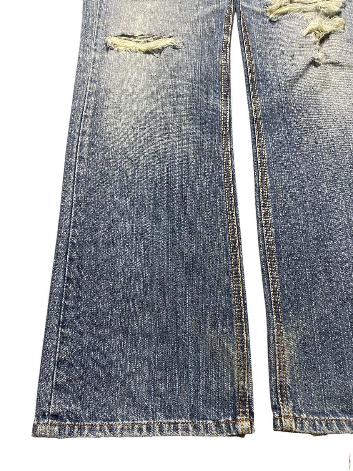 14th Addiction Vintage Japanese Brand X2083T Distressed Baggy Jeans Size US 33 - 6 Thumbnail