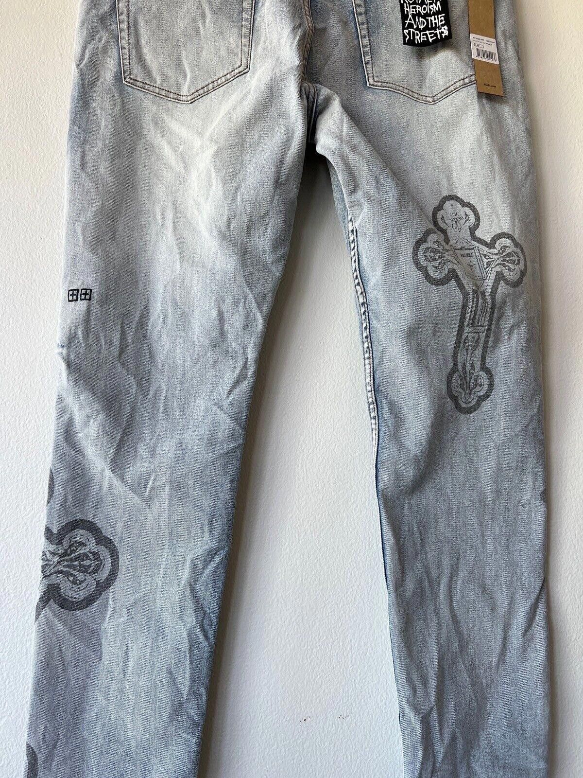 Ksubi new Ksubi mens denim jean chitch blue kut out nimbus 40 xl Size US 40 / EU 56 - 7 Thumbnail