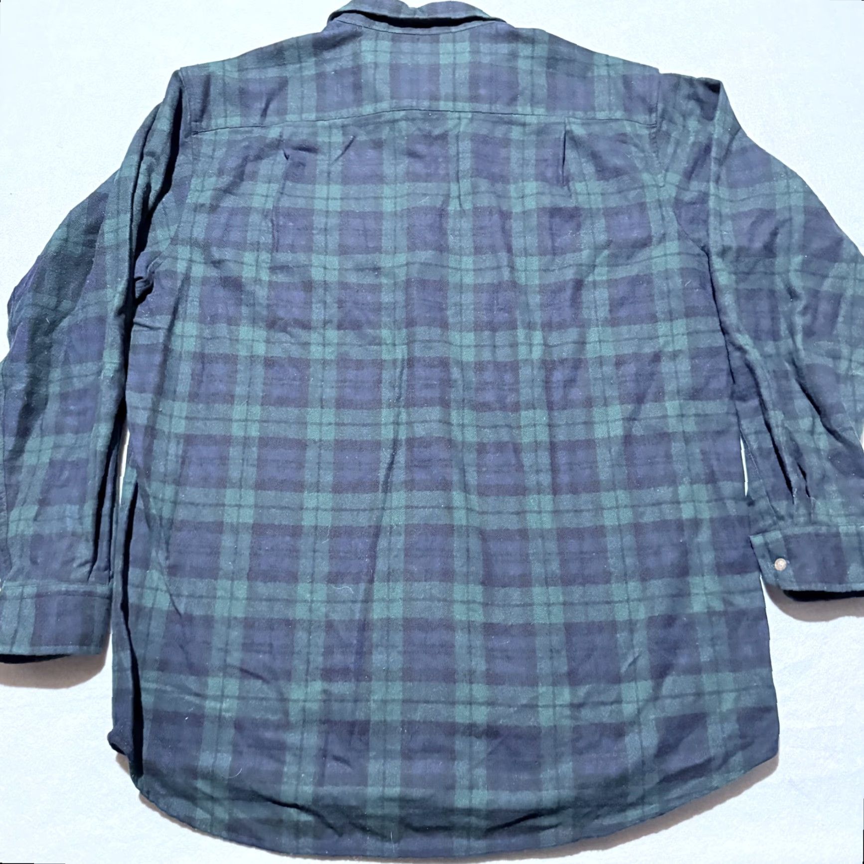 Pendleton VINTAGE Pendleton Shirt Men Wool Plaid Navy/Green Long Sleeve XL Long Size US XL / EU 56 / 4 - 2 Thumbnail