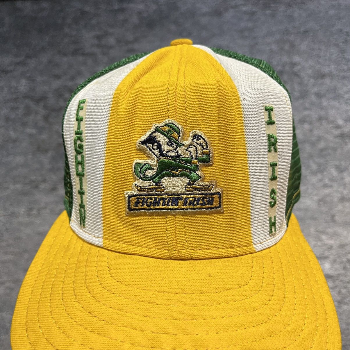 Vintage Vintage 80s Notre Dame Fighting Irish Snapback Trucker Hat Size ONE SIZE - 2 Thumbnail