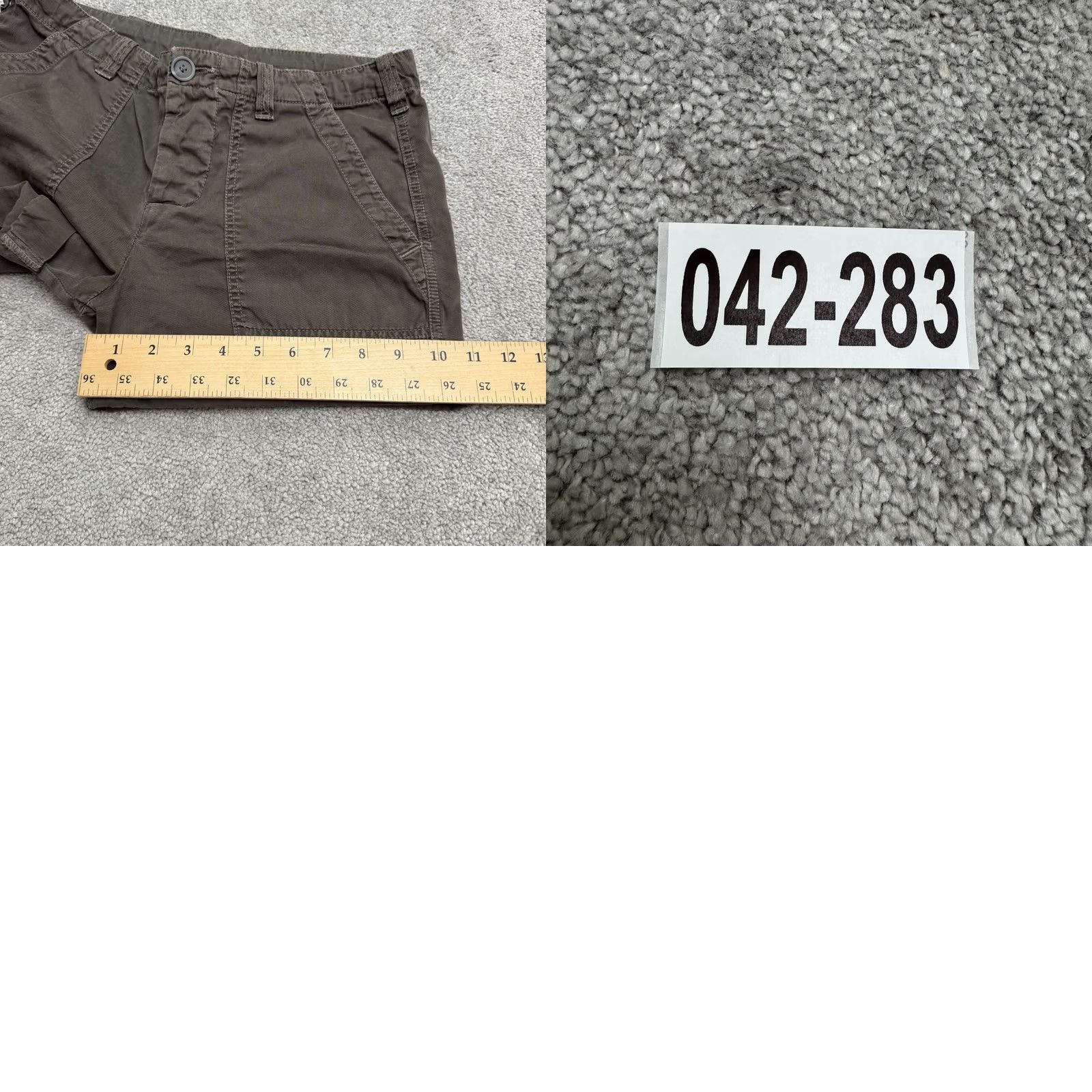 Vince Vince 100% Cotton Fatigue Shorts Womens 26 Dark Brown Mid Rise Casual Preppy Size 26" / US 2 / IT 38 - 10 Thumbnail