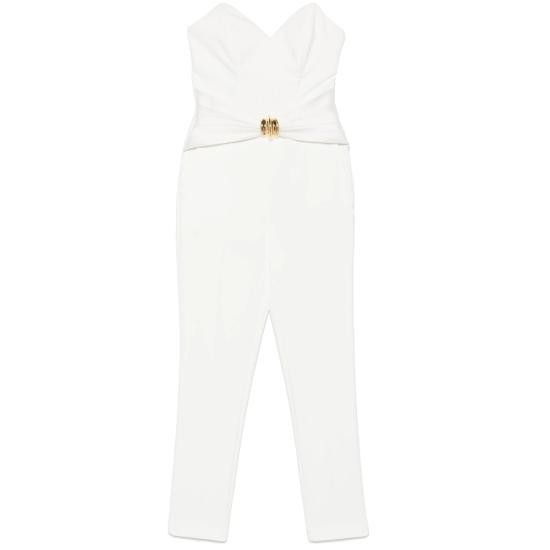 Elisabetta Franchi ELISABETTA FRANCHI Women Jumpsuits TU03951E2 360 WHITE Size 28" / US 6 / IT 42 - 1 Thumbnail